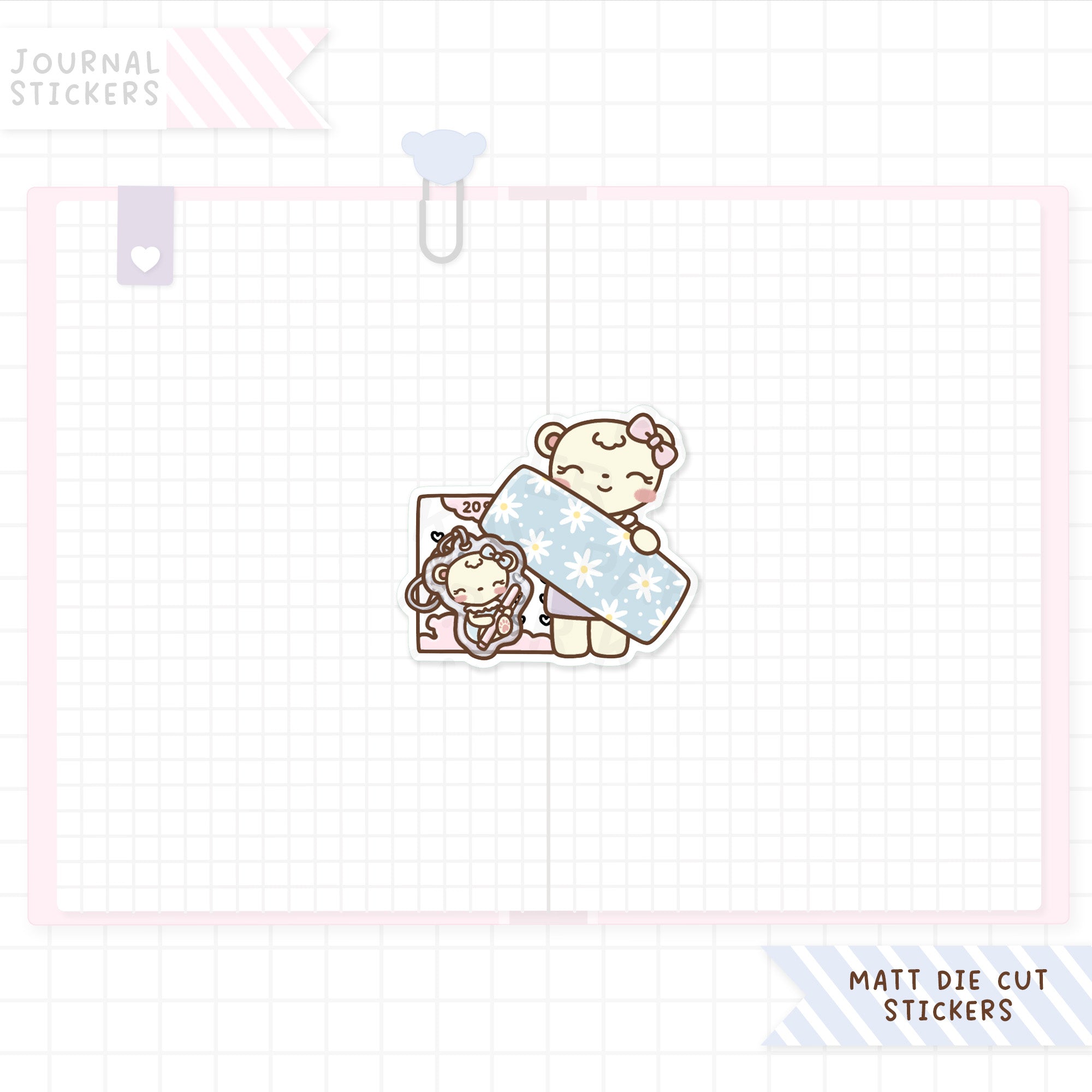 Washi + Charm Matt Sticker Die Cut