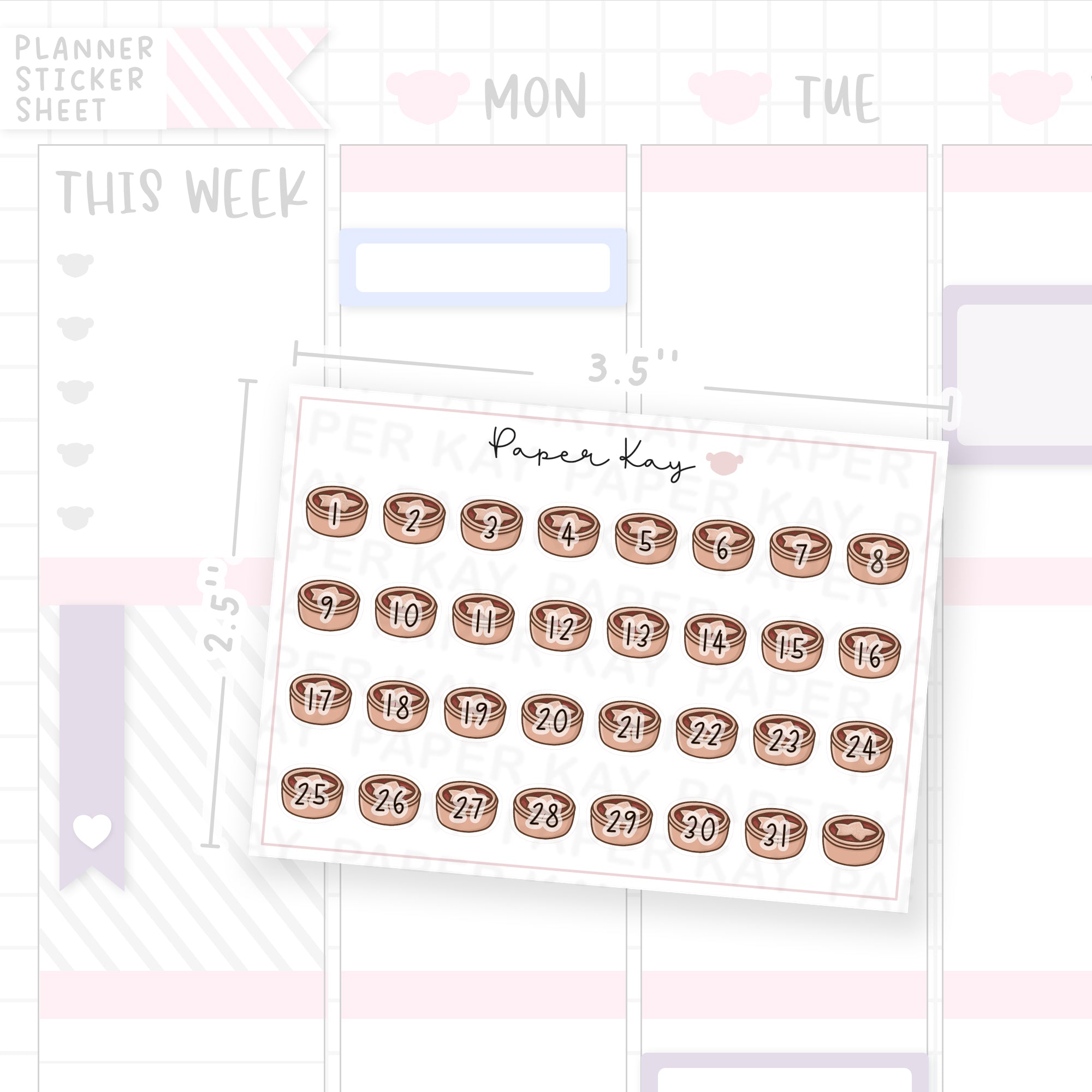 Mince Pies Date Dot Stickers - Xmas Friends