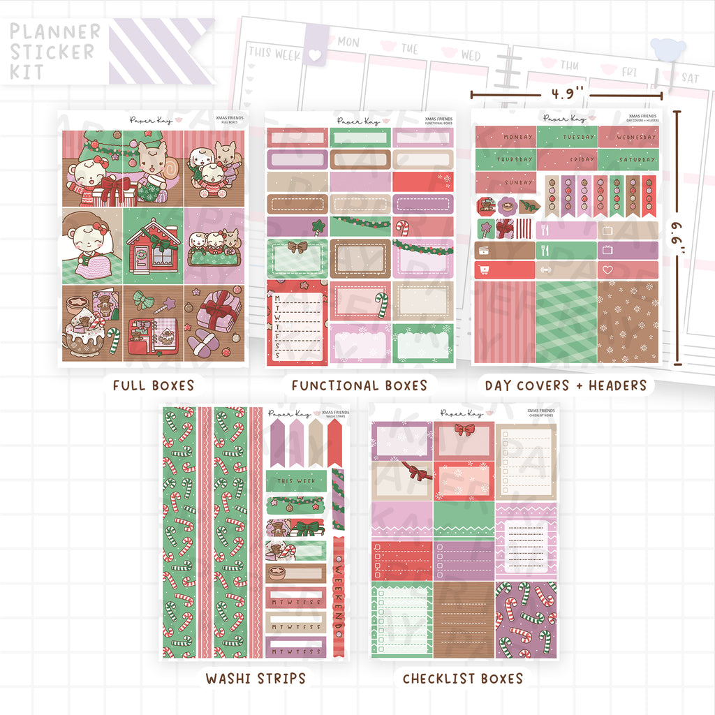Xmas Friends Weekly Vertical Kit