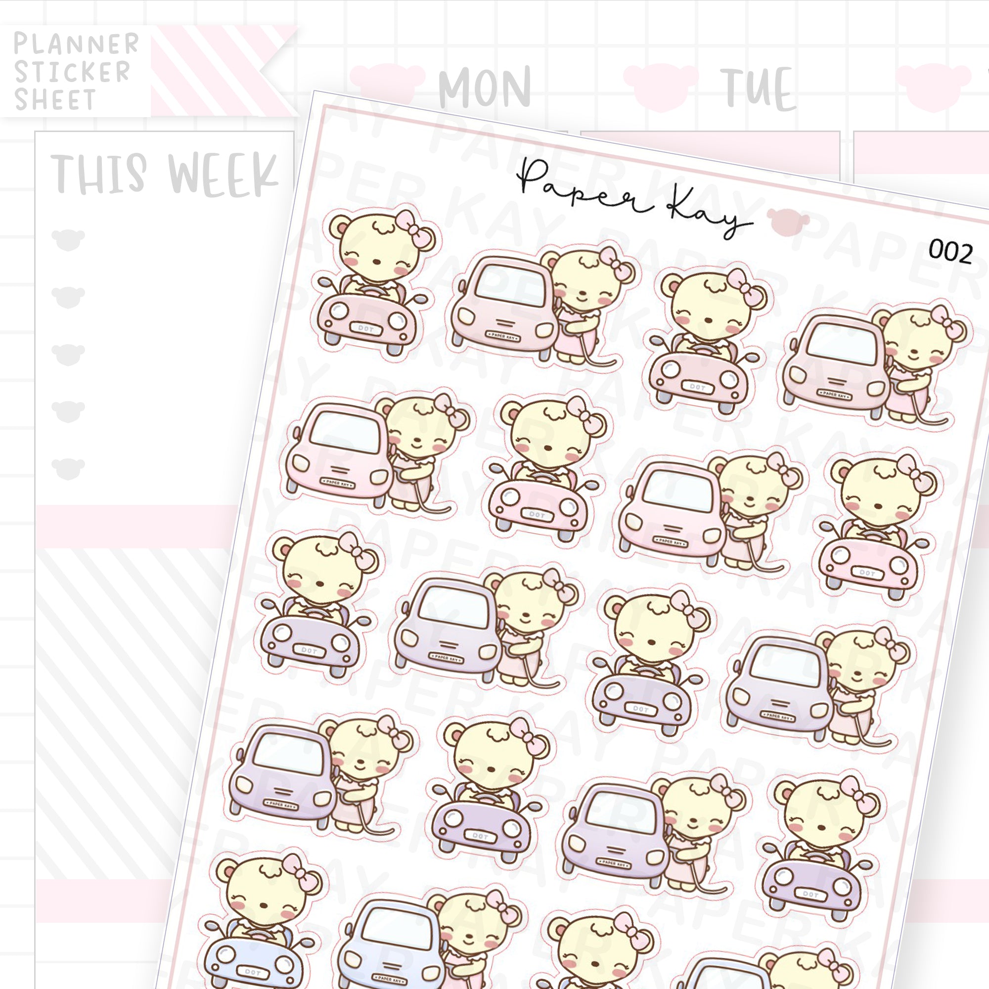 Car / Fill Up Sticker Sheet