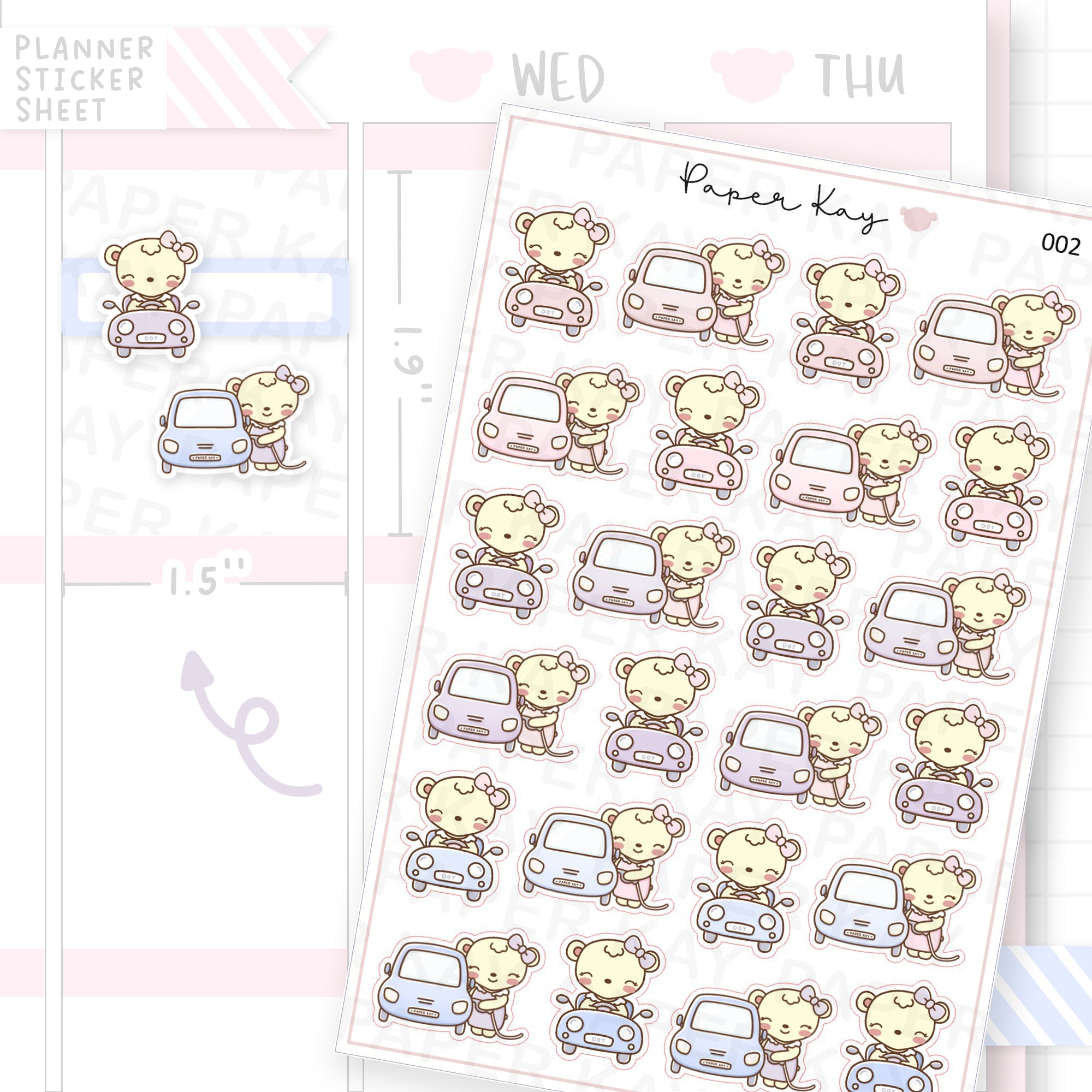 Car / Fill Up Sticker Sheet