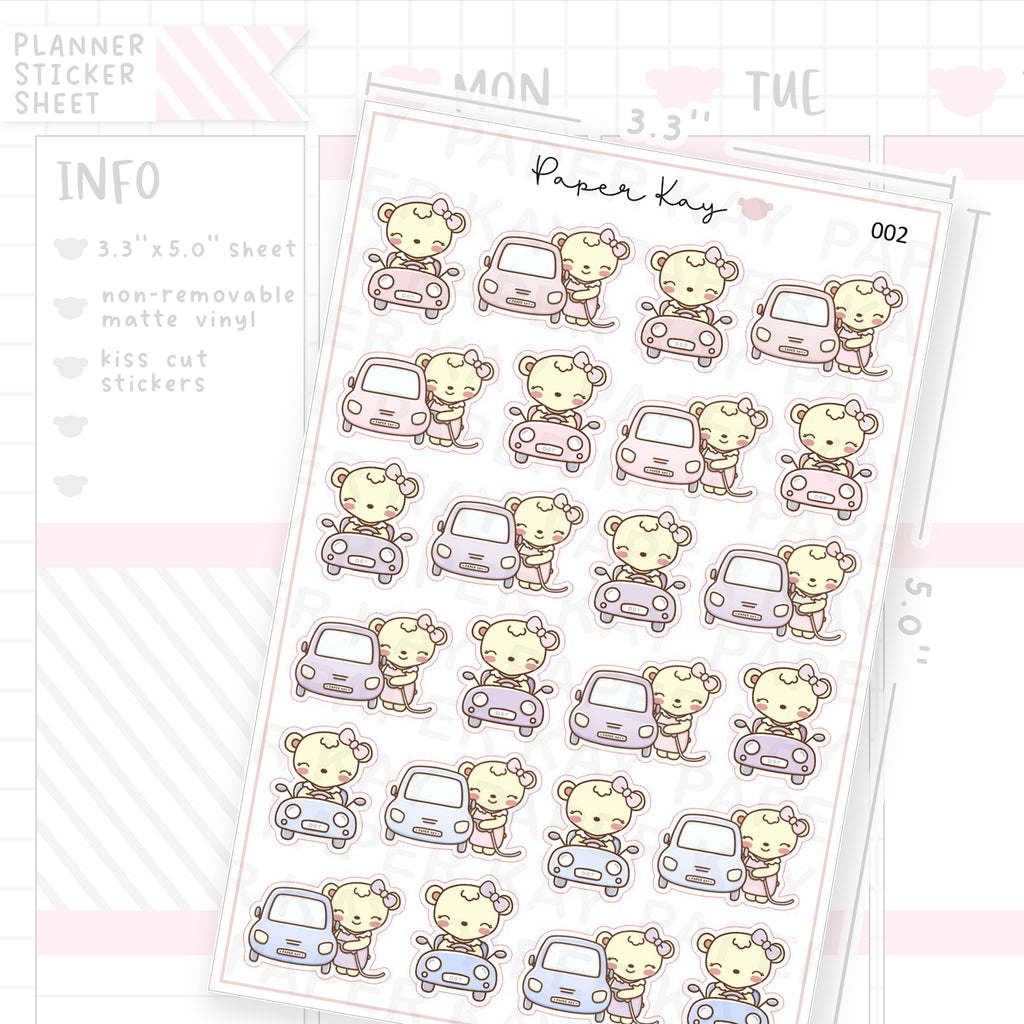 Car / Fill Up Sticker Sheet
