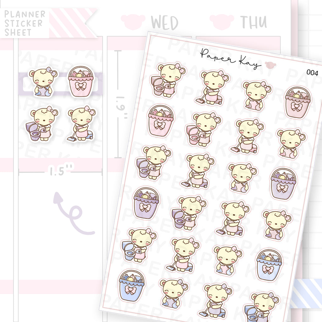 Cleaning Sticker Sheet