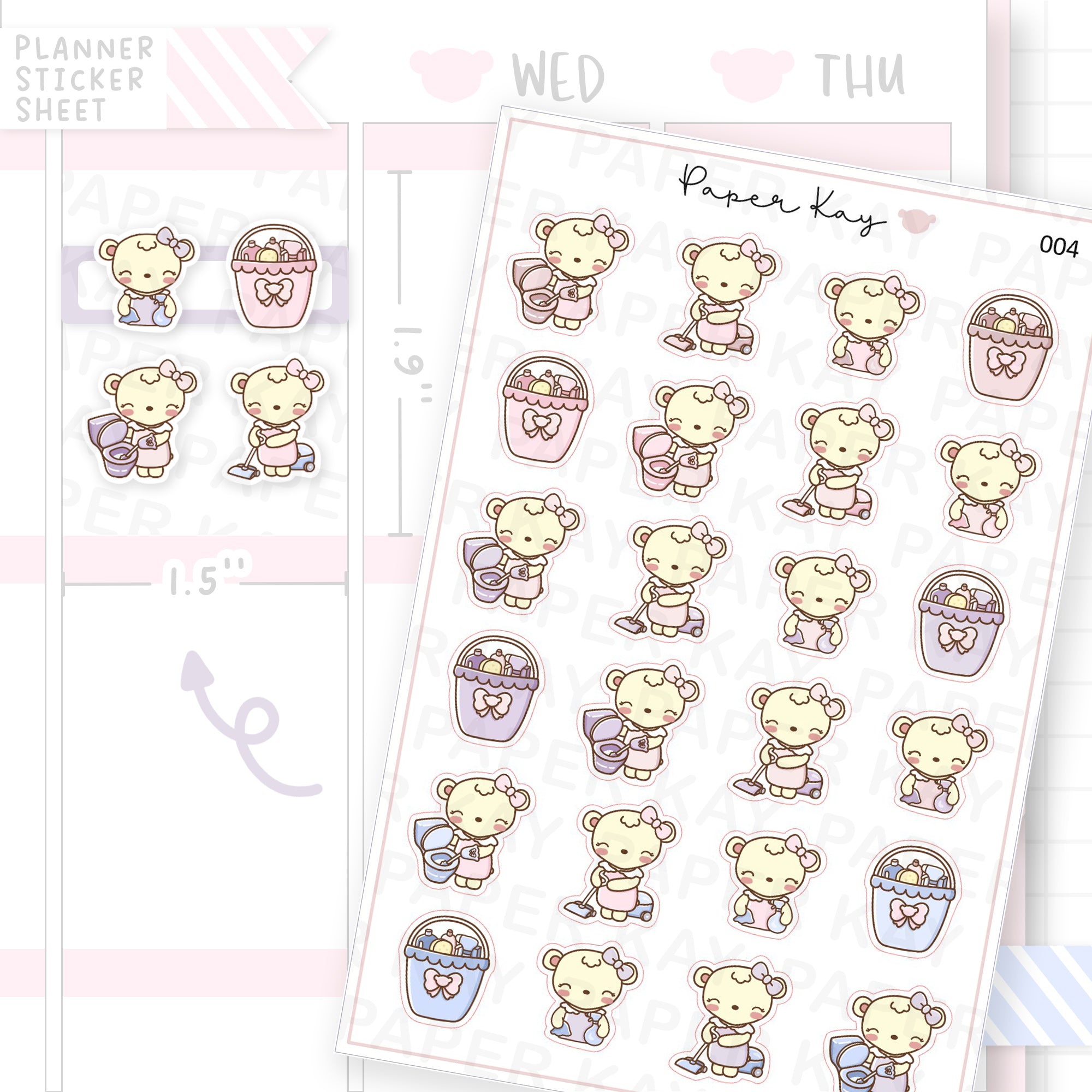 Cleaning Sticker Sheet