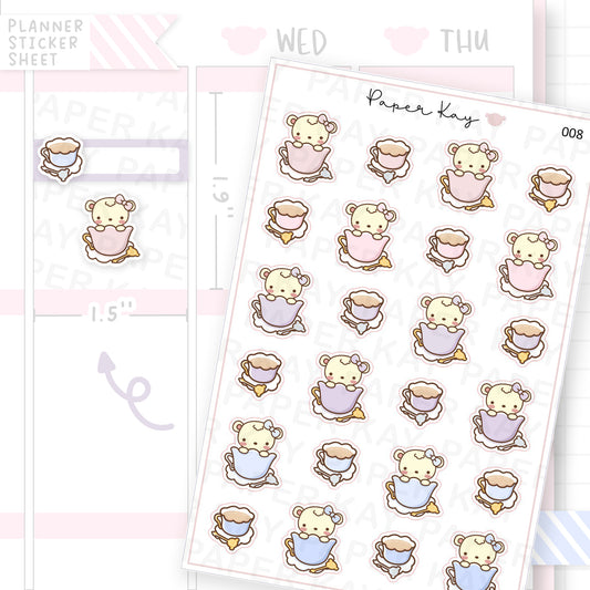 Tea Cup Sticker Sheet