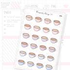 Tea and Coffee Cup Planner Sticker Sheet
