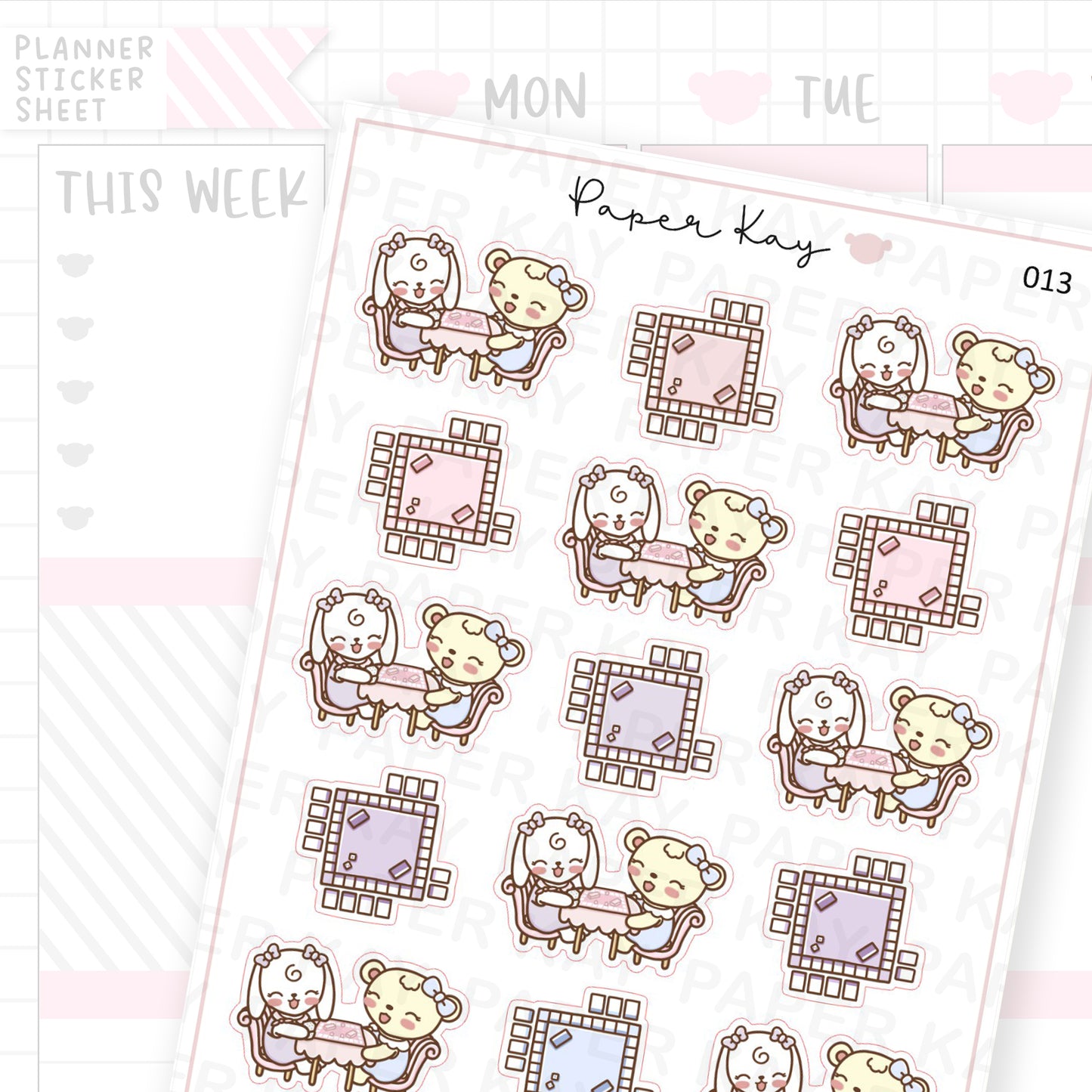 Board Game / Game Night Sticker Sheet – Paper Kay
