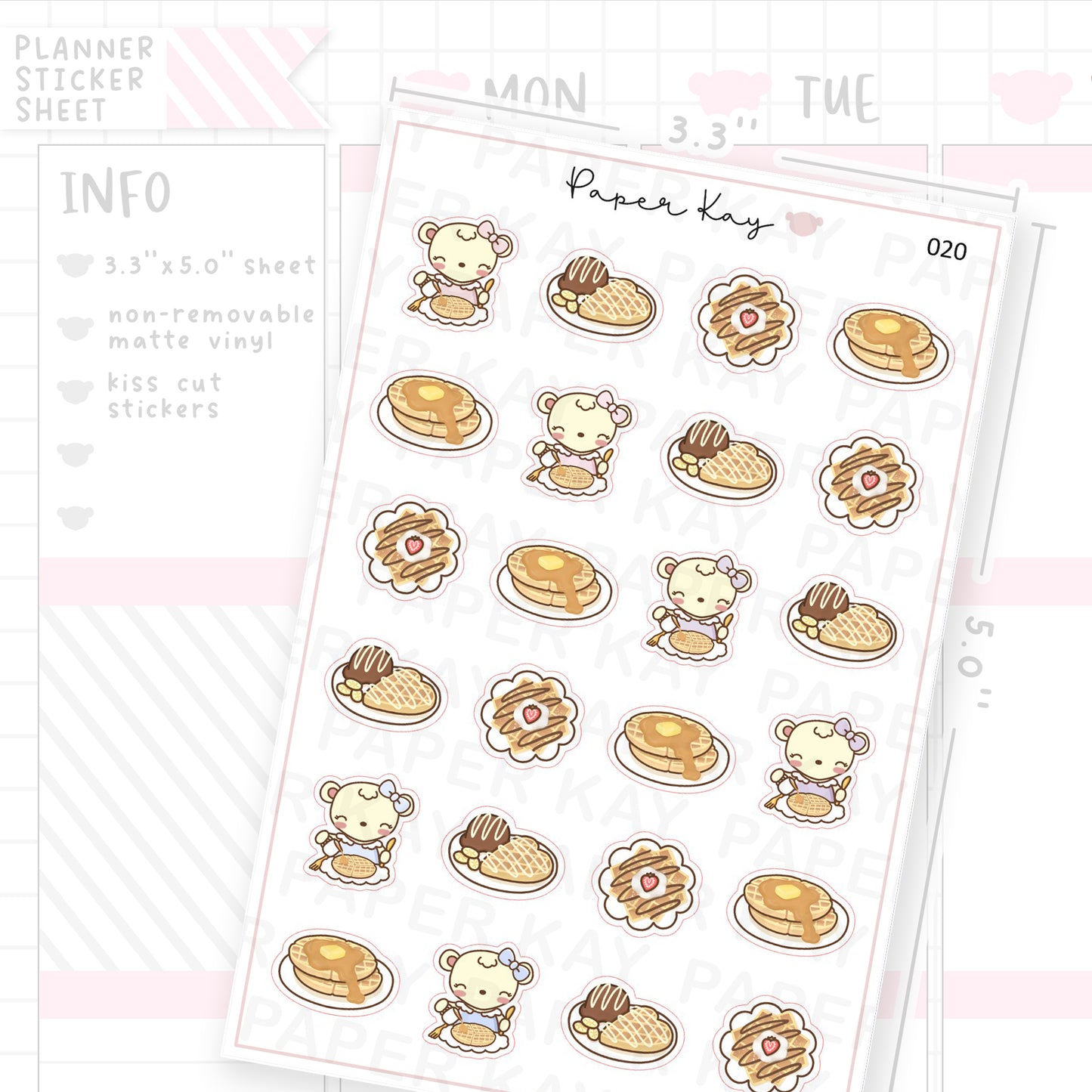 Waffle Sticker Sheet