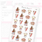 Strawberry Chocolate Fountain Sticker Sheet