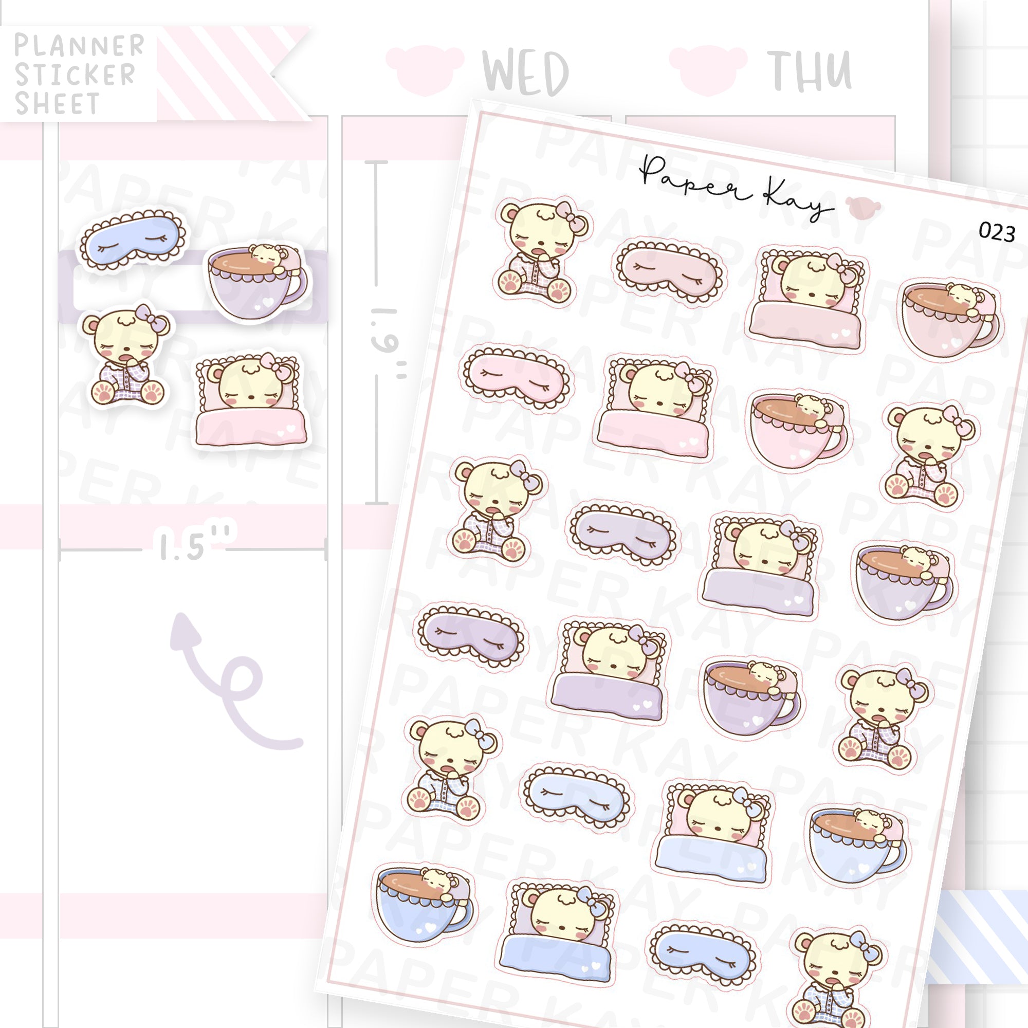 Sleepy Sticker Sheet