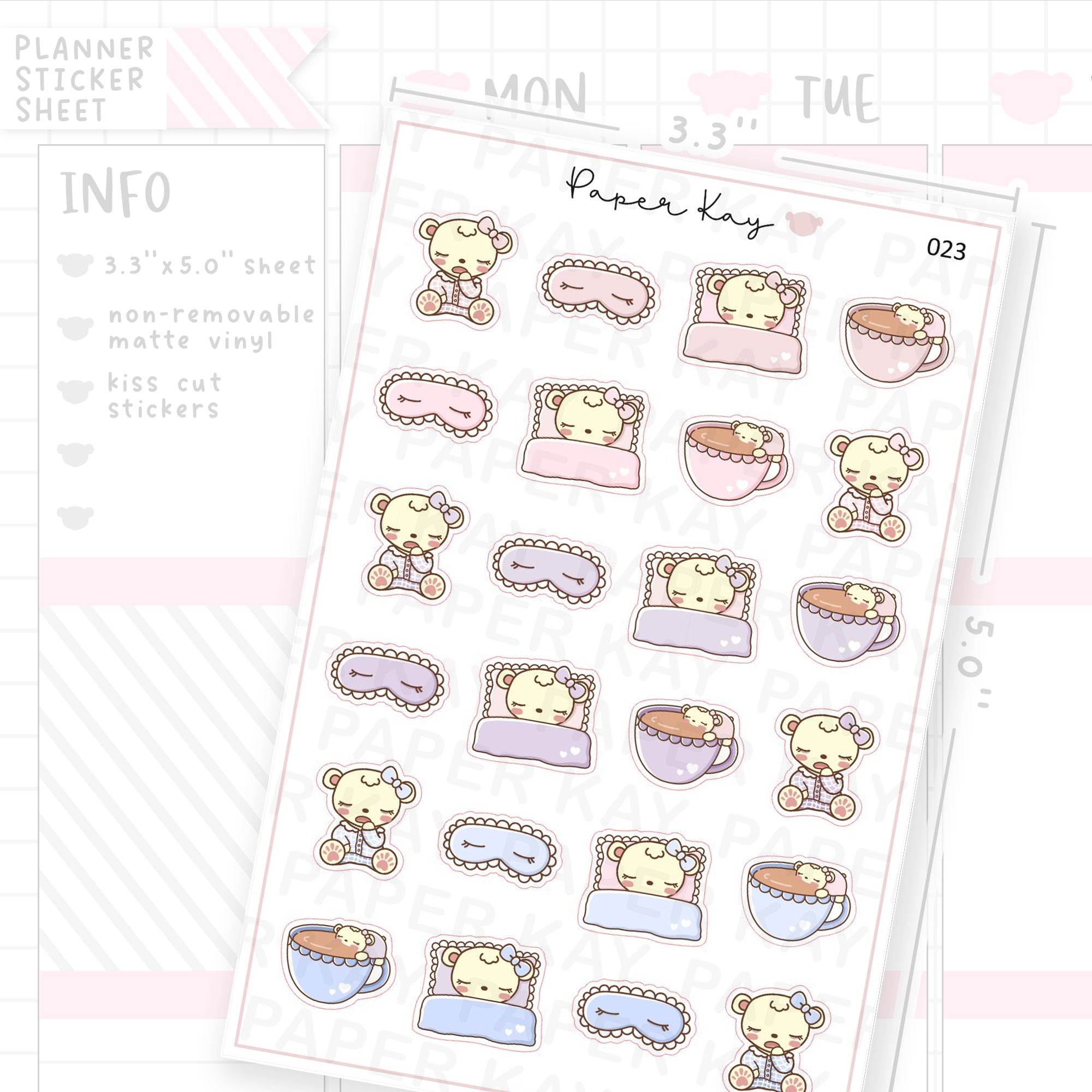 Sleepy Sticker Sheet