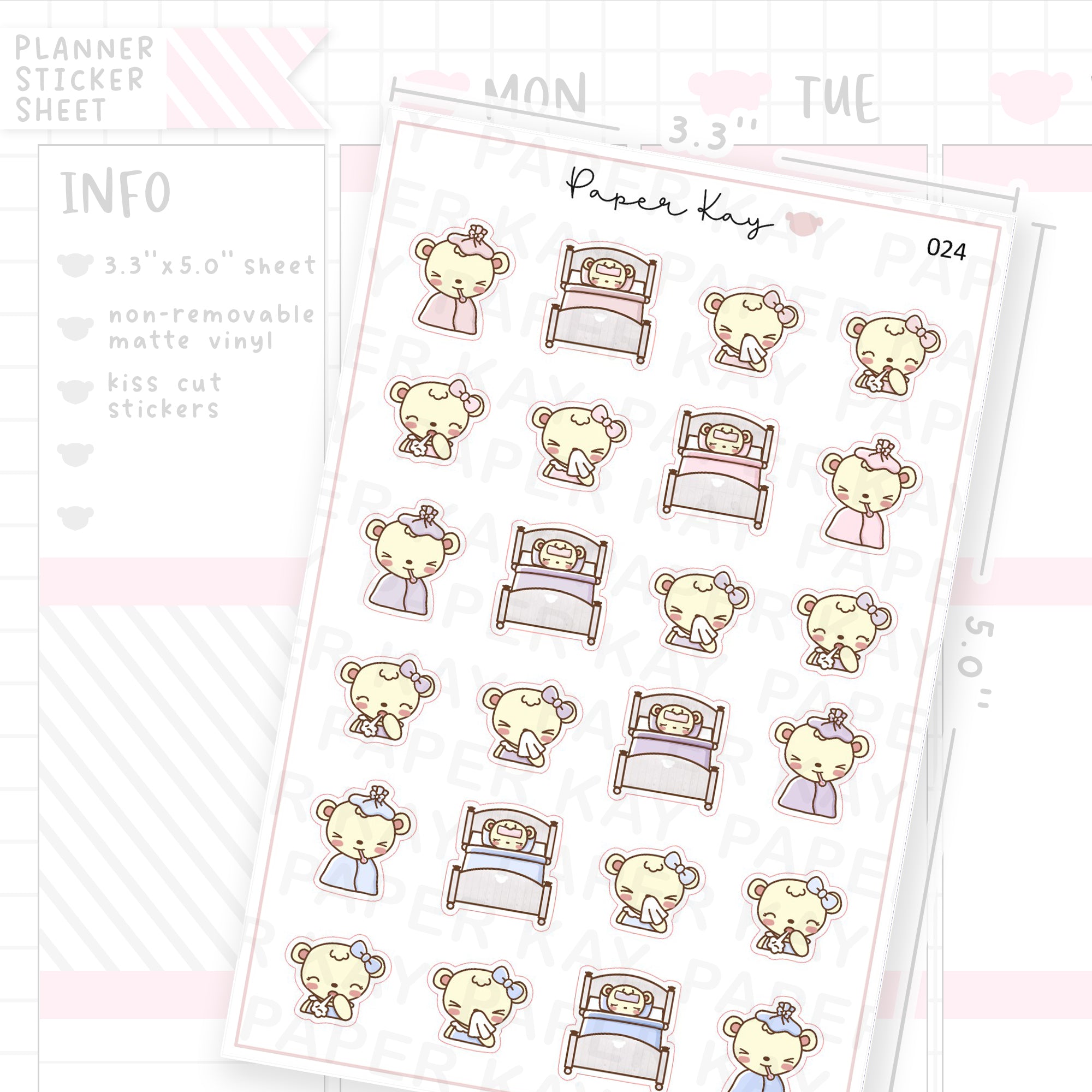 Sick Day Sticker Sheet
