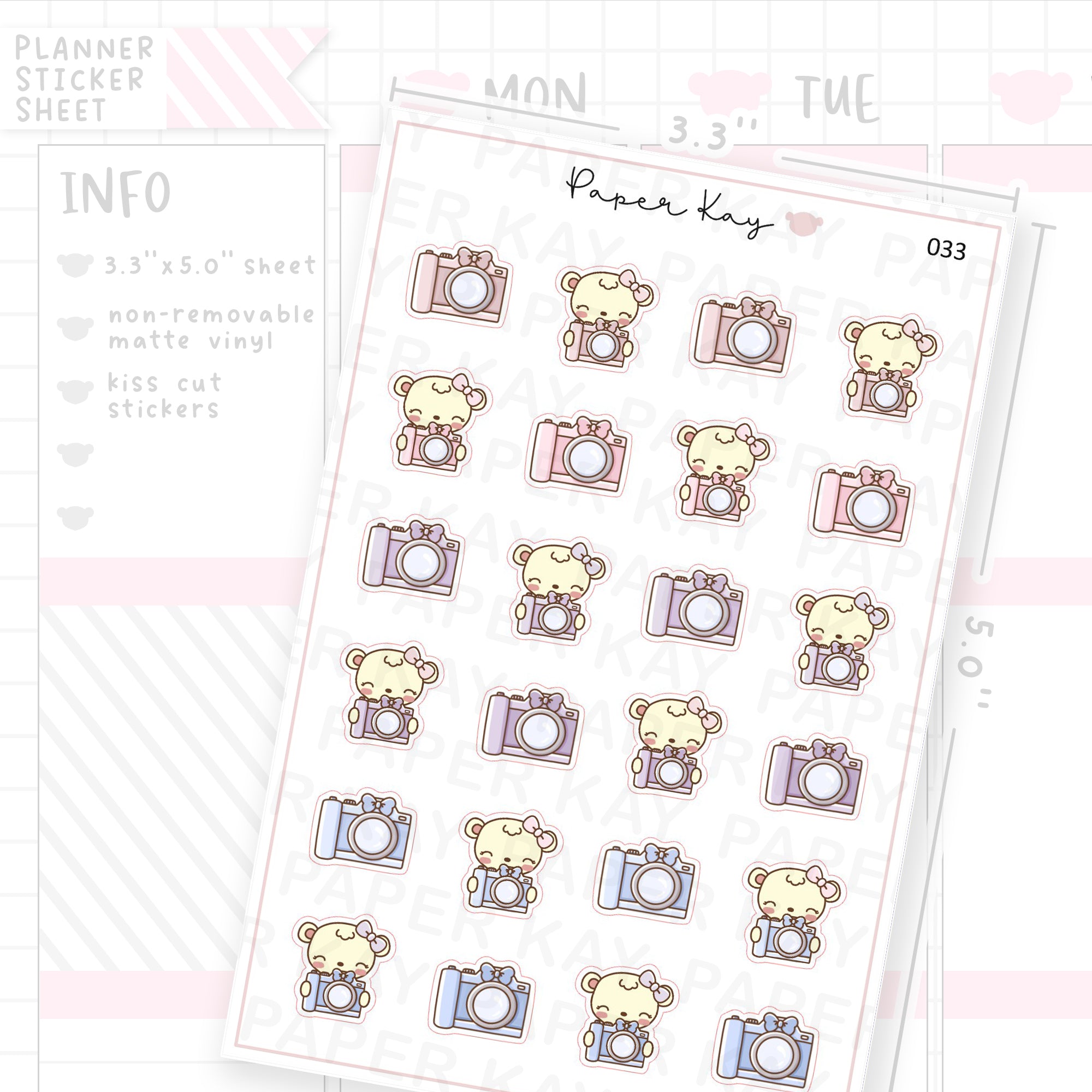 Camera Sticker Sheet