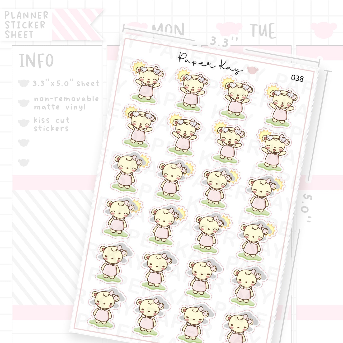 Sunny / Cloudy Weather Sticker Sheet