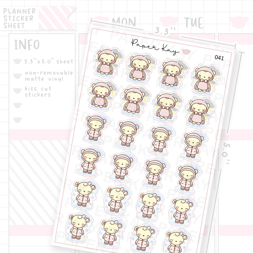 Thunderstorm / Snowy Weather Sticker Sheet