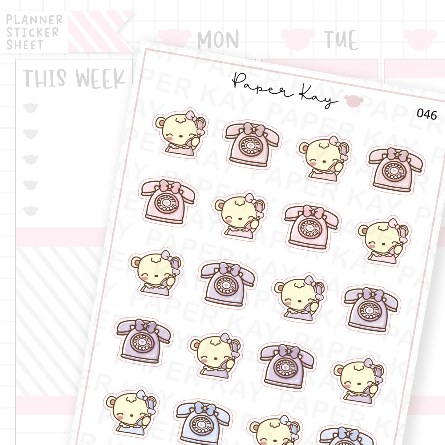 Phone Call Sticker Sheet – Paper Kay