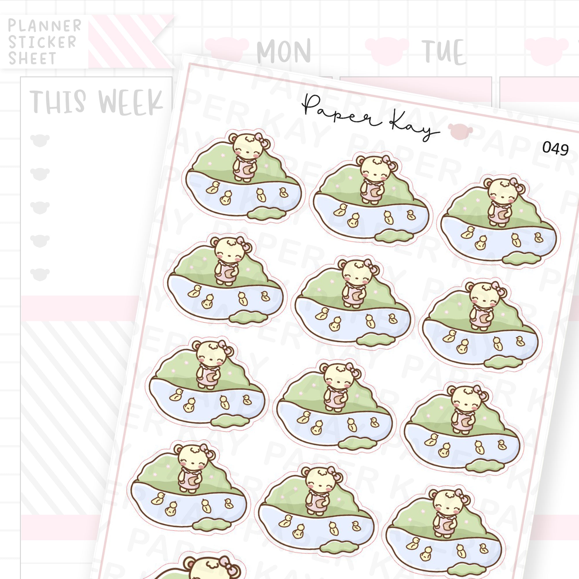 Feeding Ducks Sticker Sheet