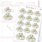 Feeding Ducks Sticker Sheet