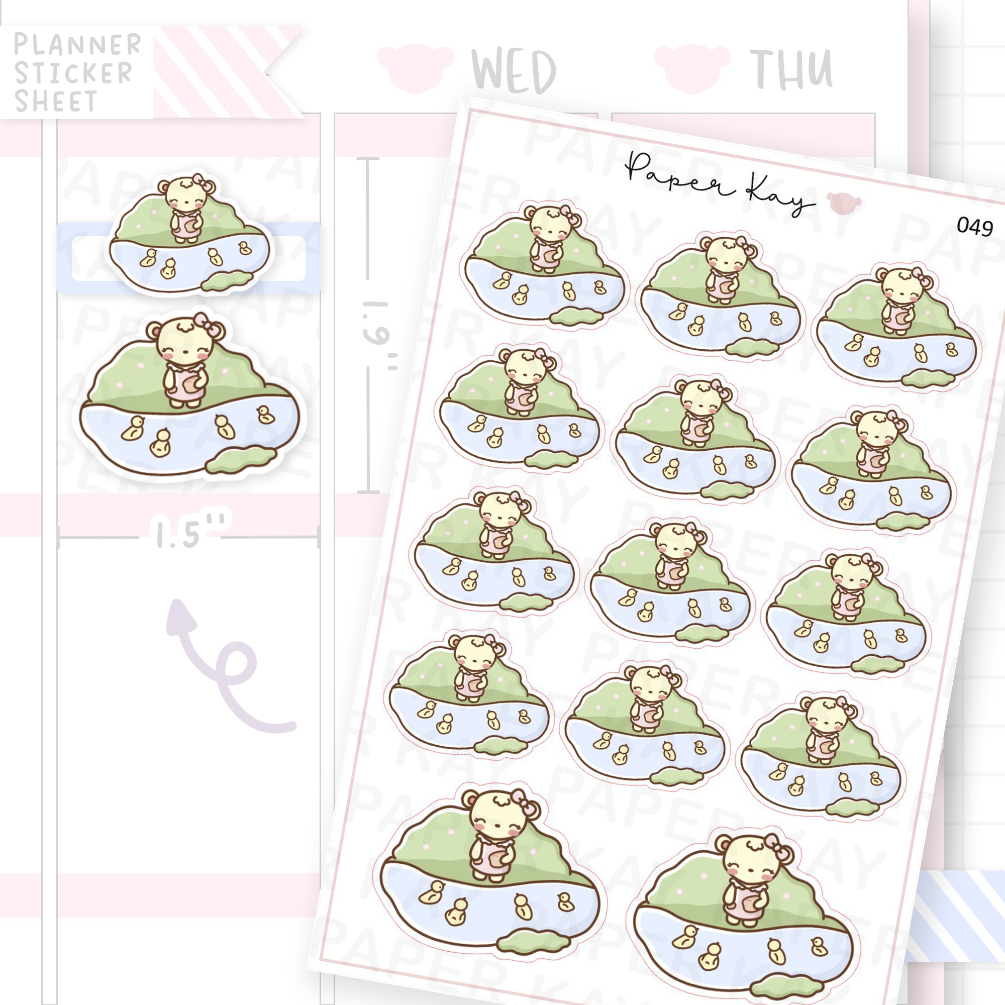 Feeding Ducks Sticker Sheet