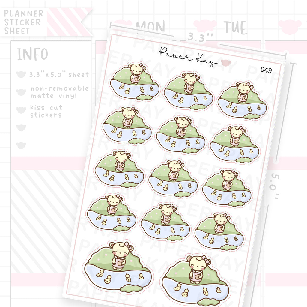 Feeding Ducks Sticker Sheet