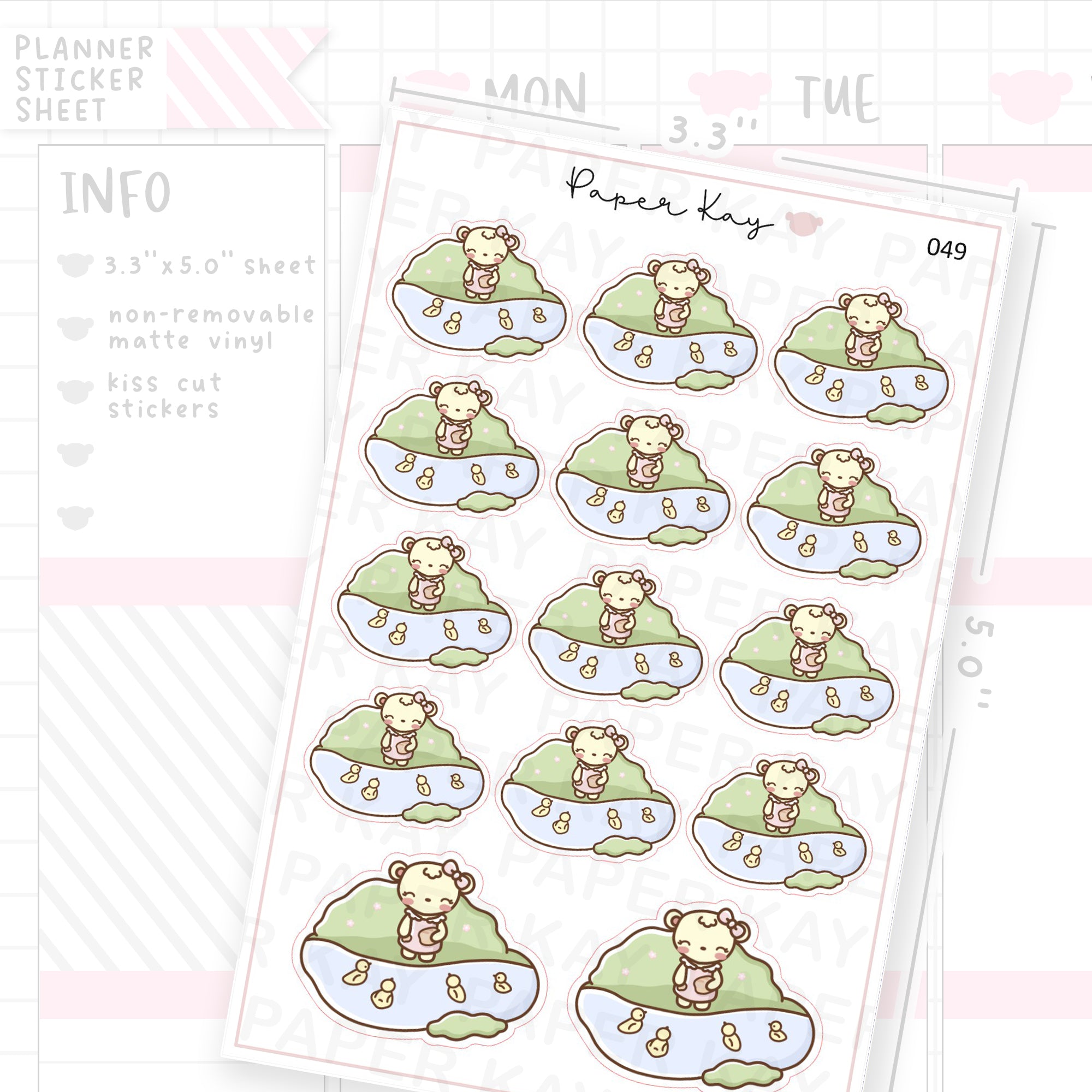 Feeding Ducks Sticker Sheet
