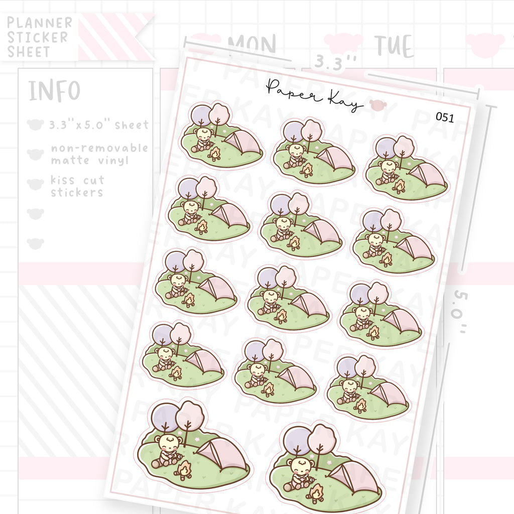Camping Sticker Sheet