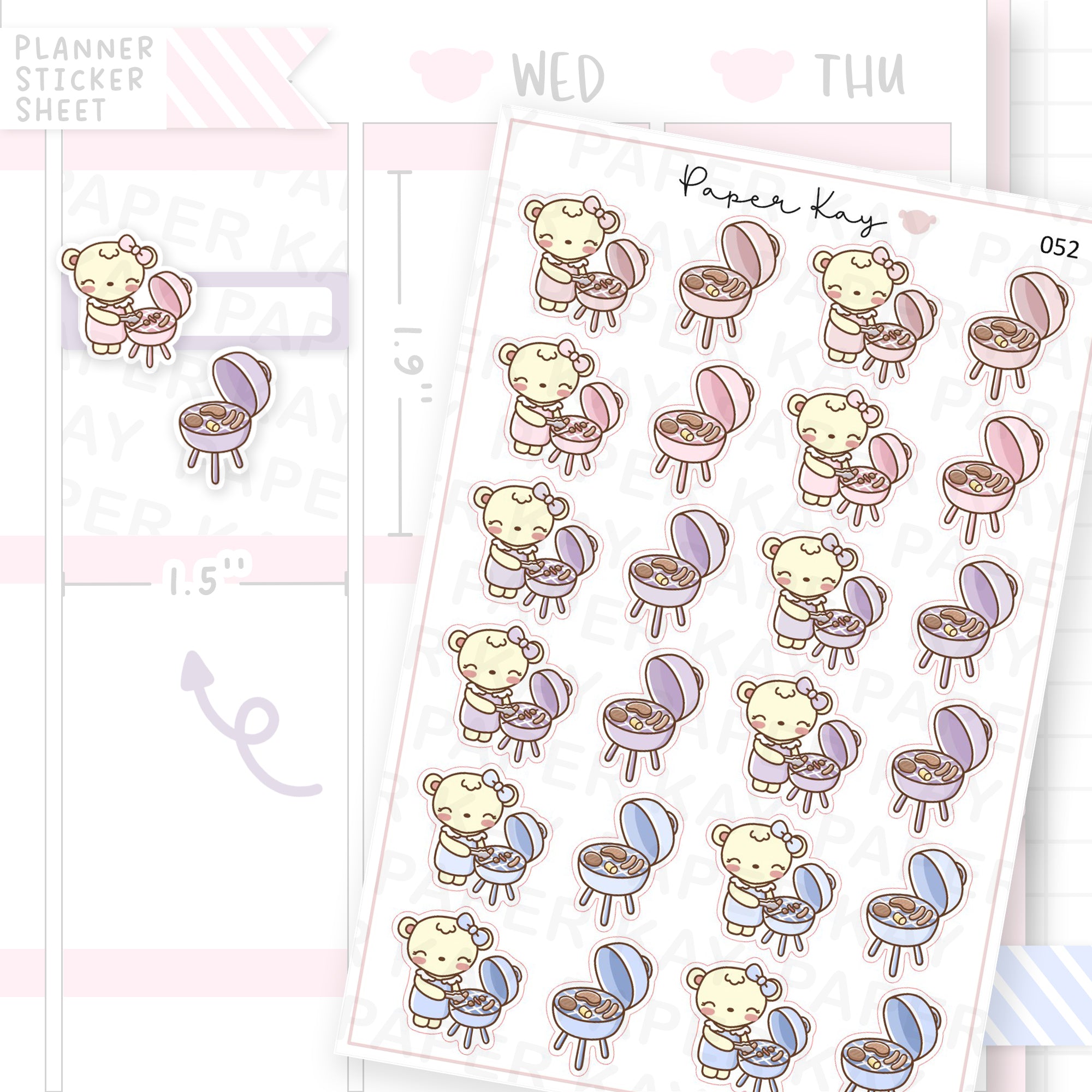 Barbecue / BBQ / Grill Sticker Sheet