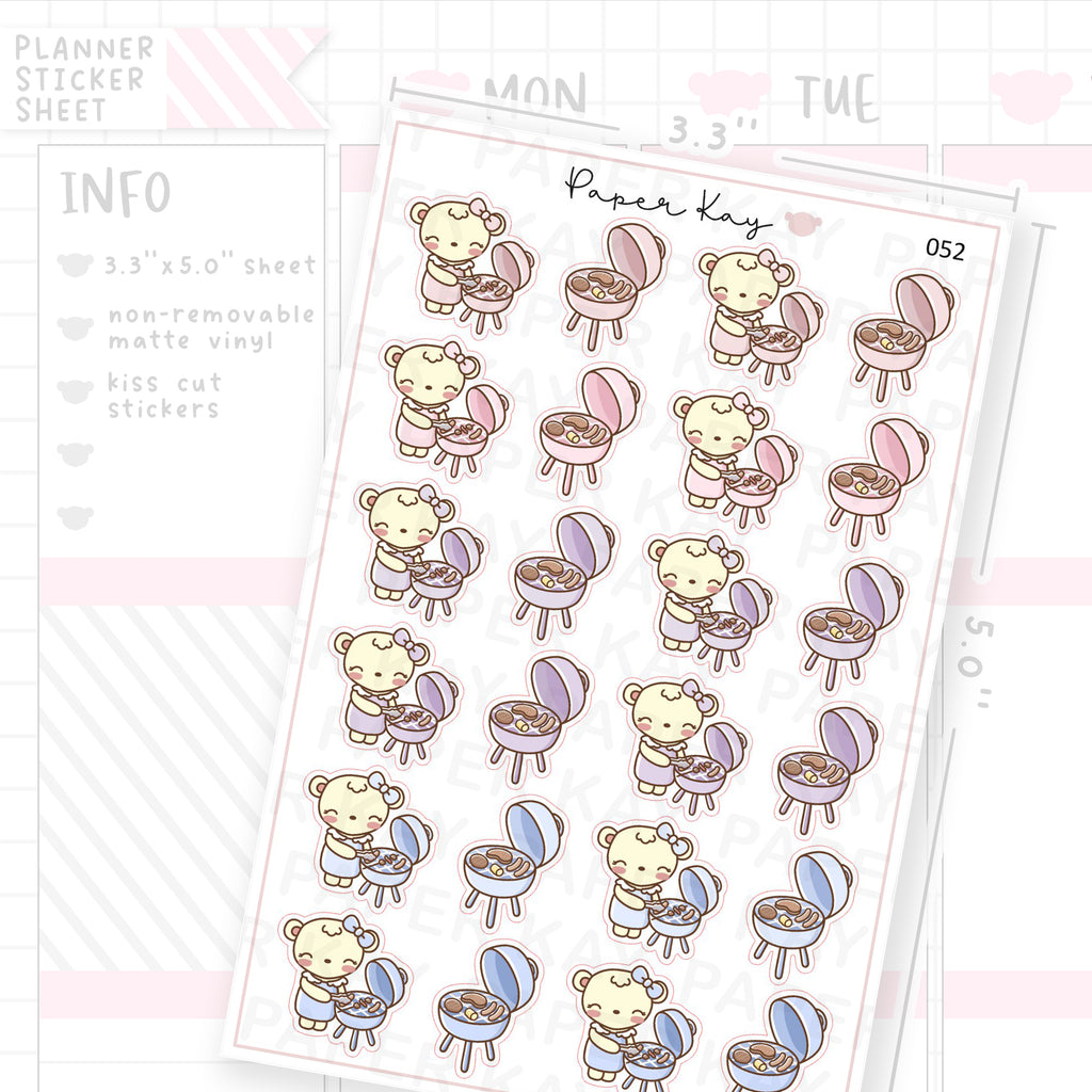 Barbecue / BBQ / Grill Sticker Sheet