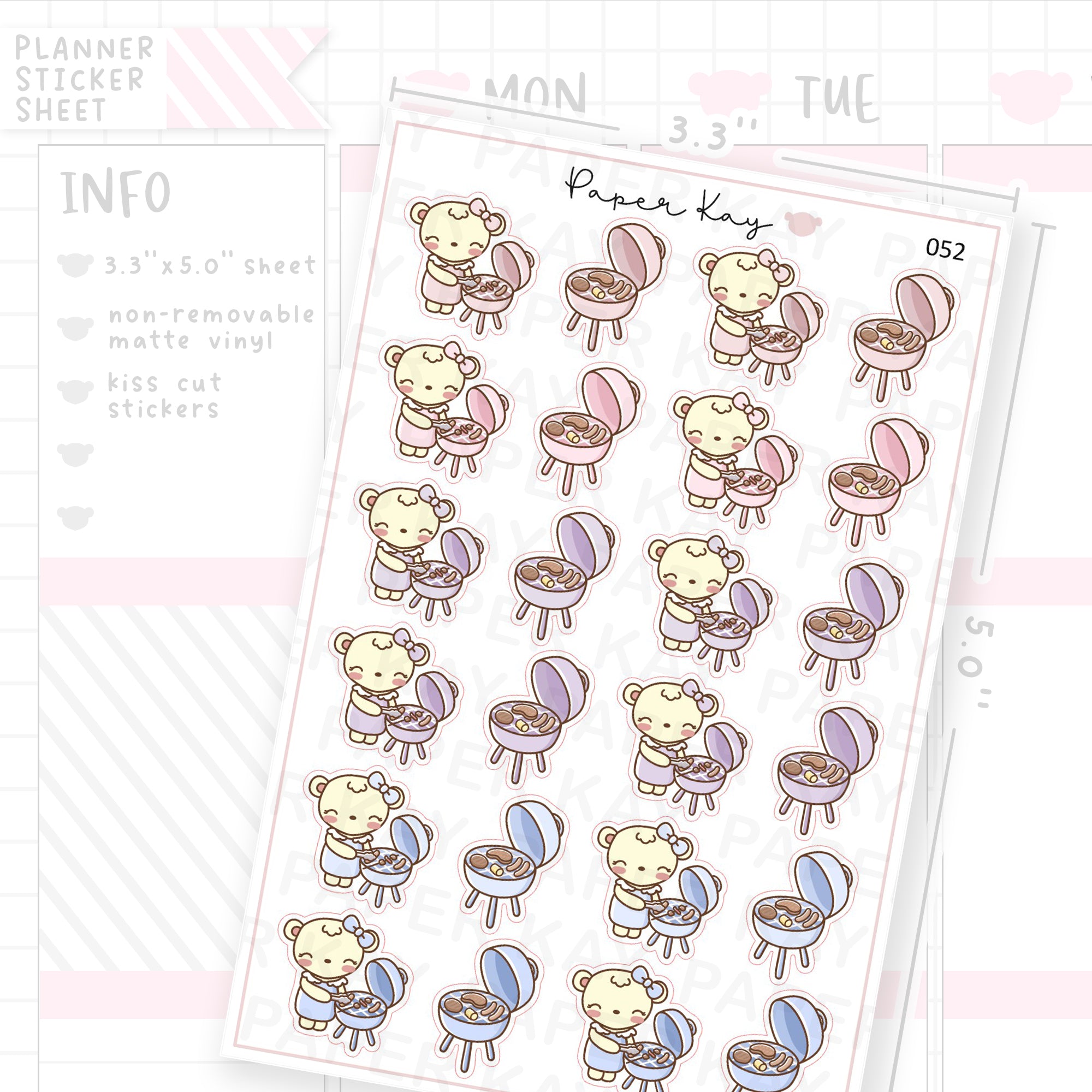 Barbecue / BBQ / Grill Sticker Sheet