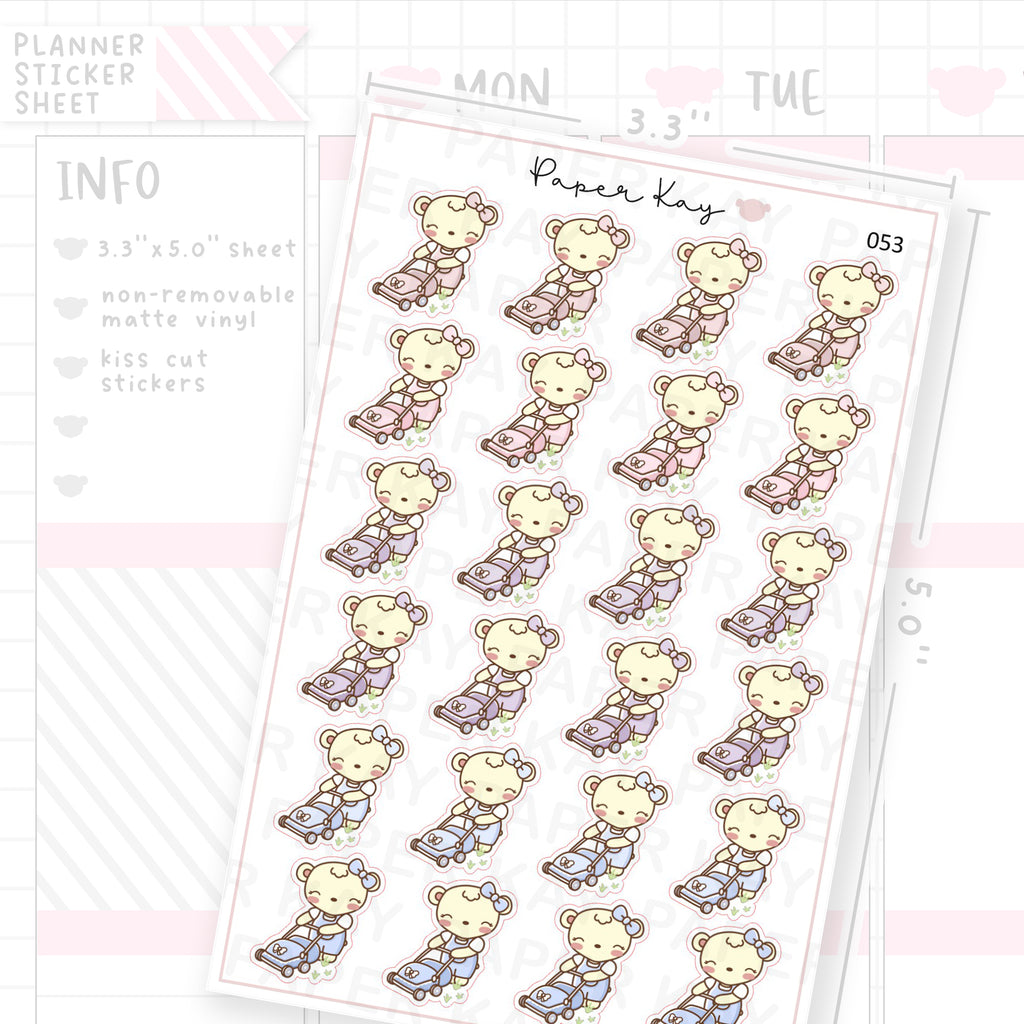 Lawn Mowing / Gardening Sticker Sheet
