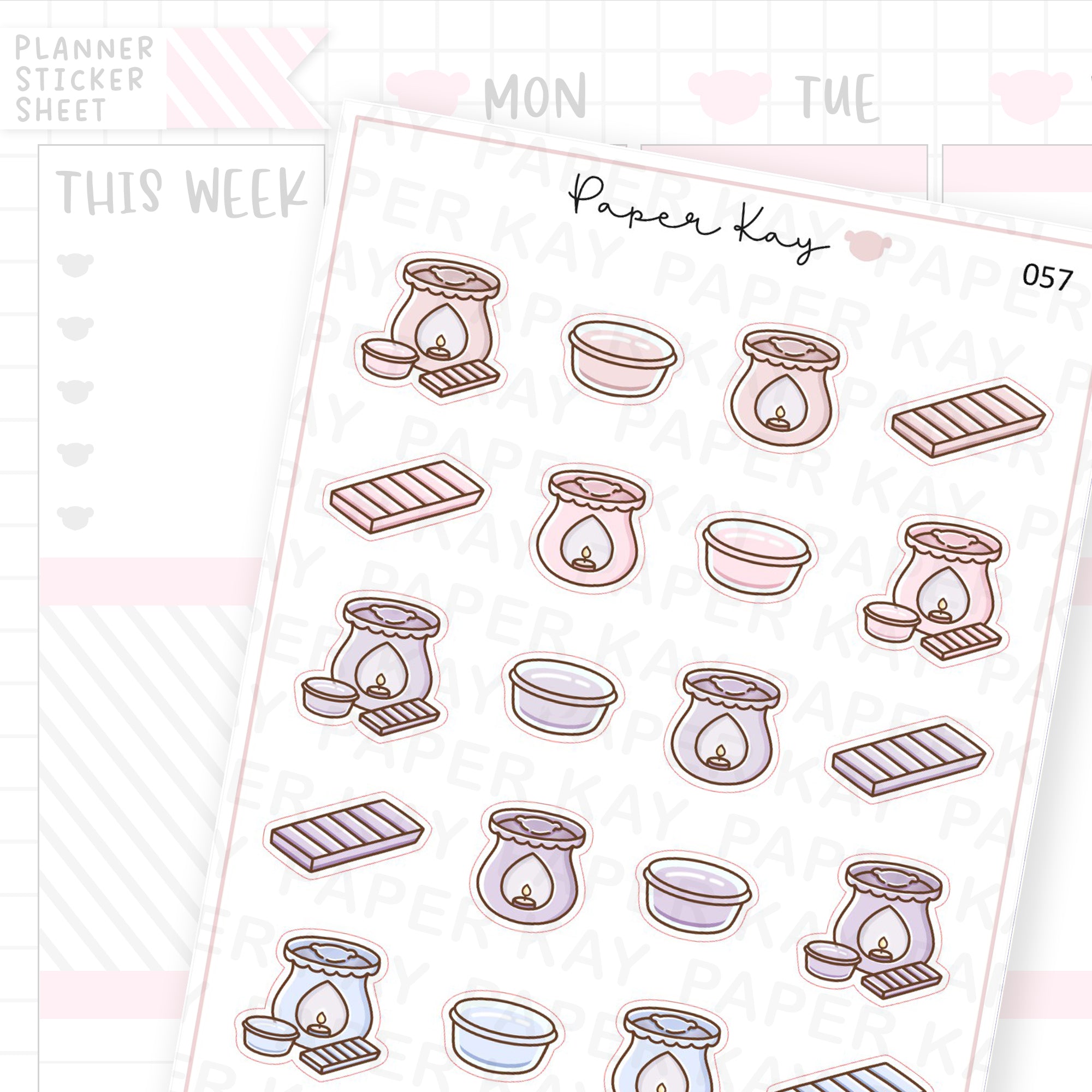 Wax Melt / Wax Warmer Sticker Sheet