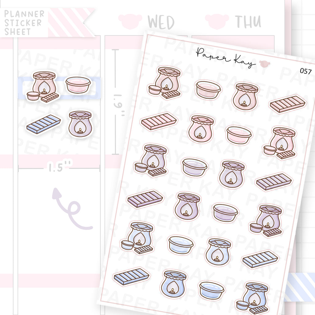 Wax Melt / Wax Warmer Sticker Sheet