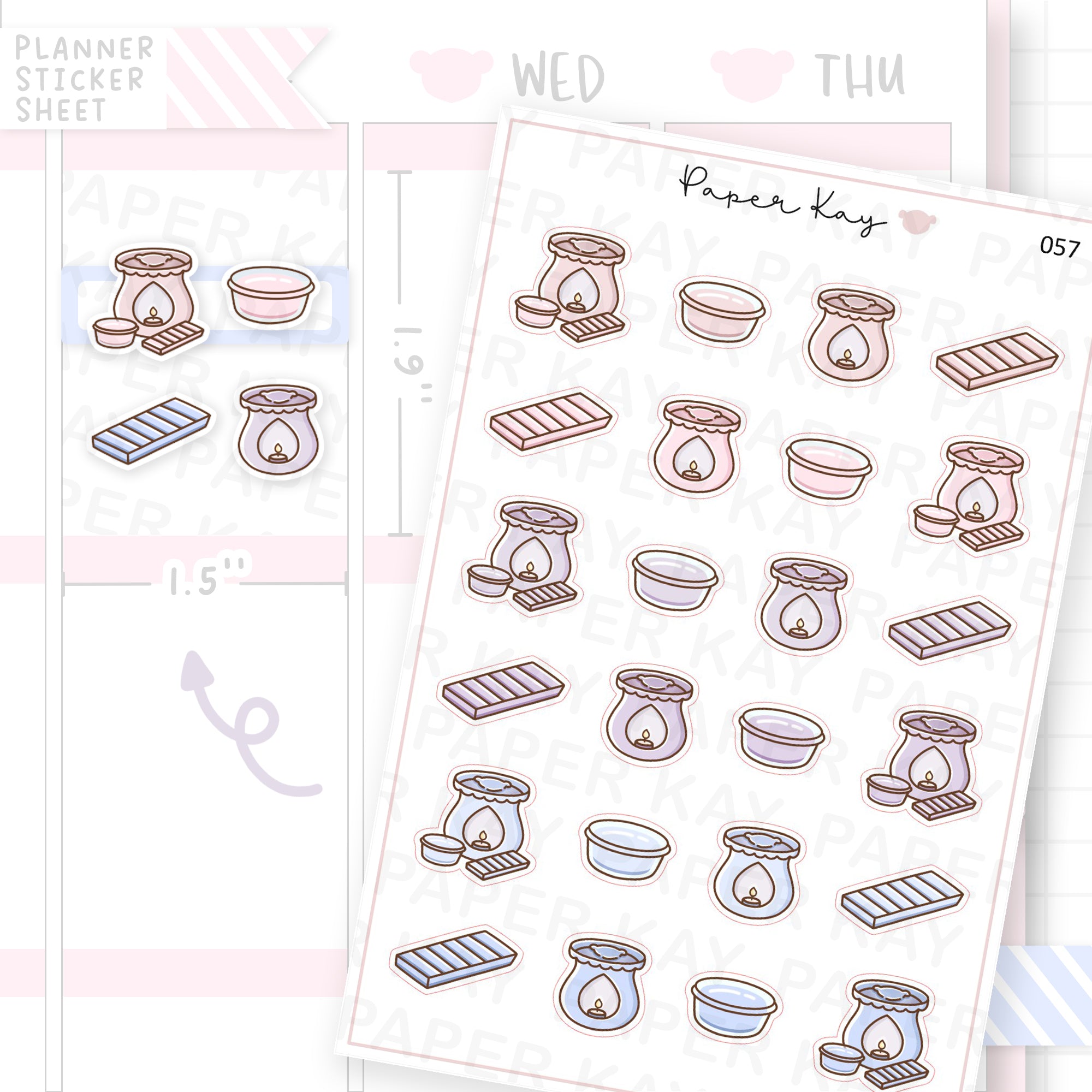 Wax Melt / Wax Warmer Sticker Sheet