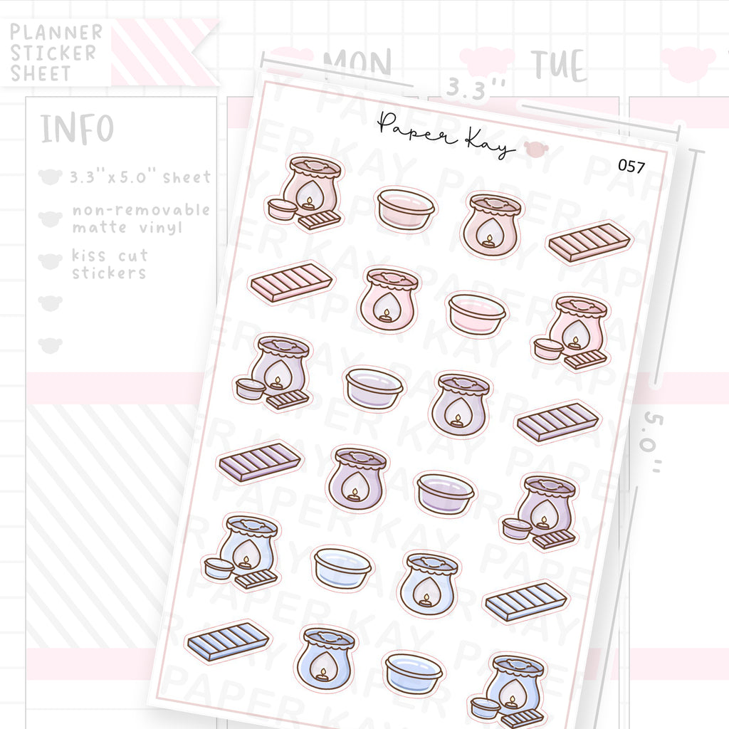 Wax Melt / Wax Warmer Sticker Sheet