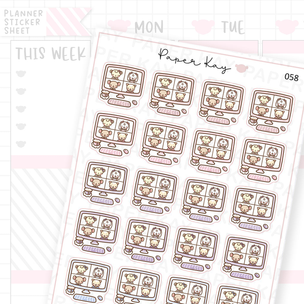 Video Call Sticker Sheet
