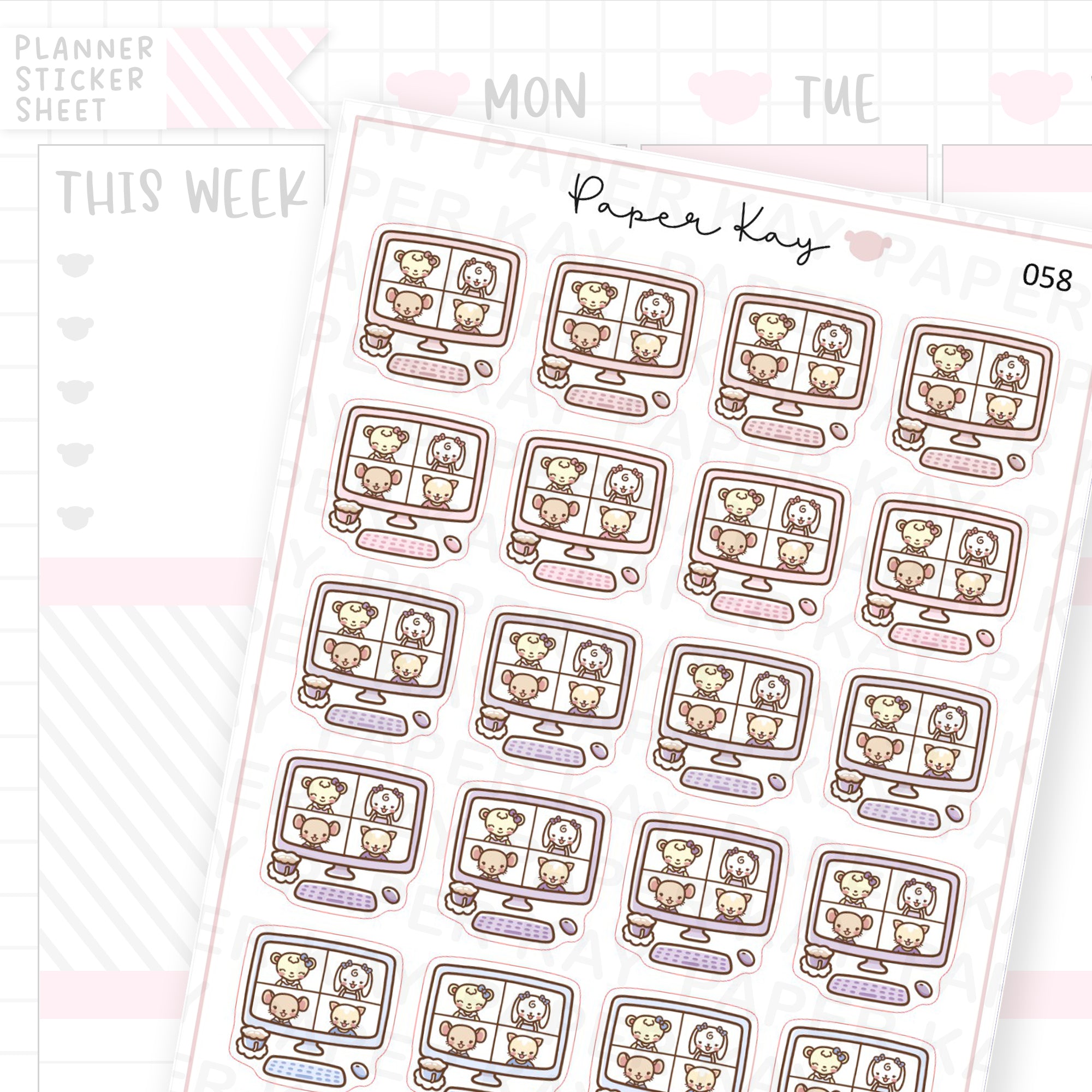 Video Call Sticker Sheet