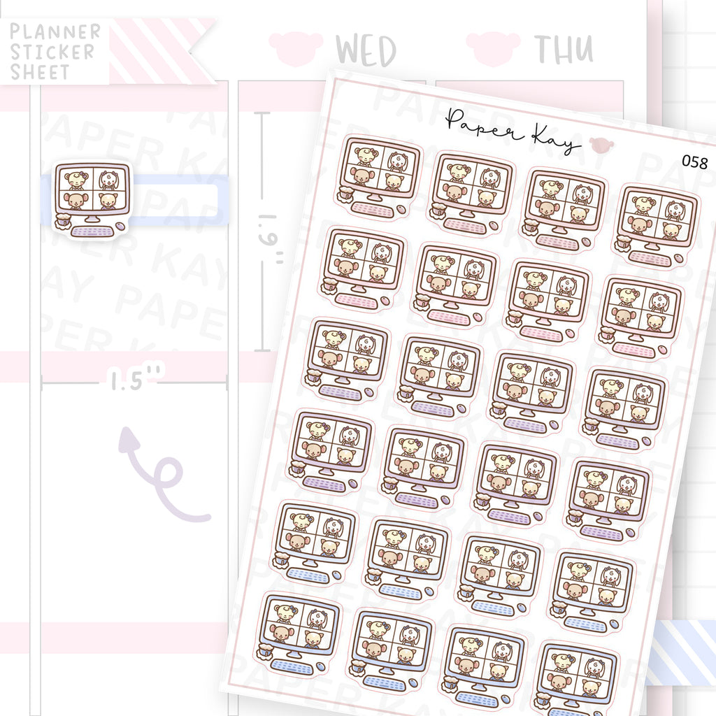 Video Call Sticker Sheet