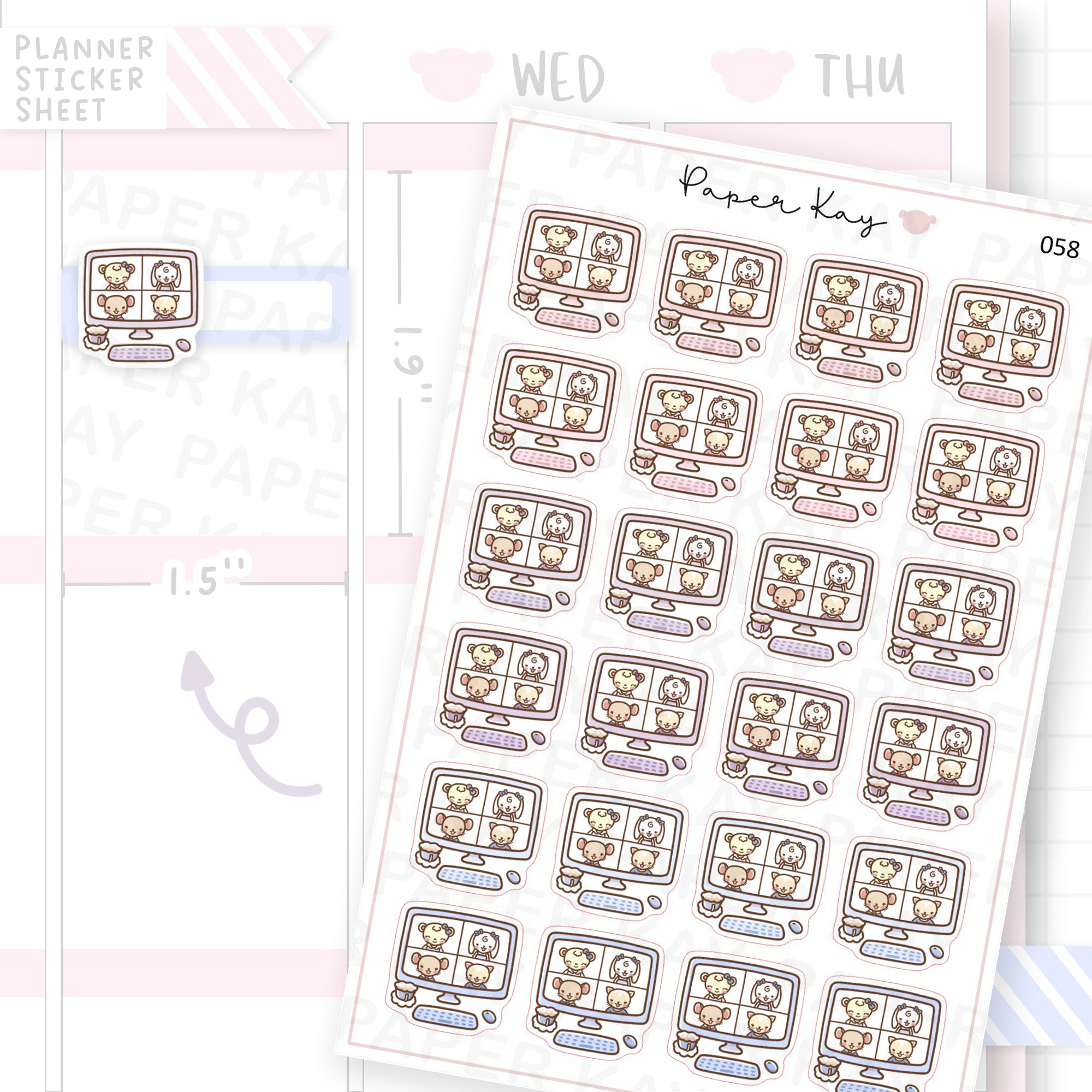 Video Call Sticker Sheet