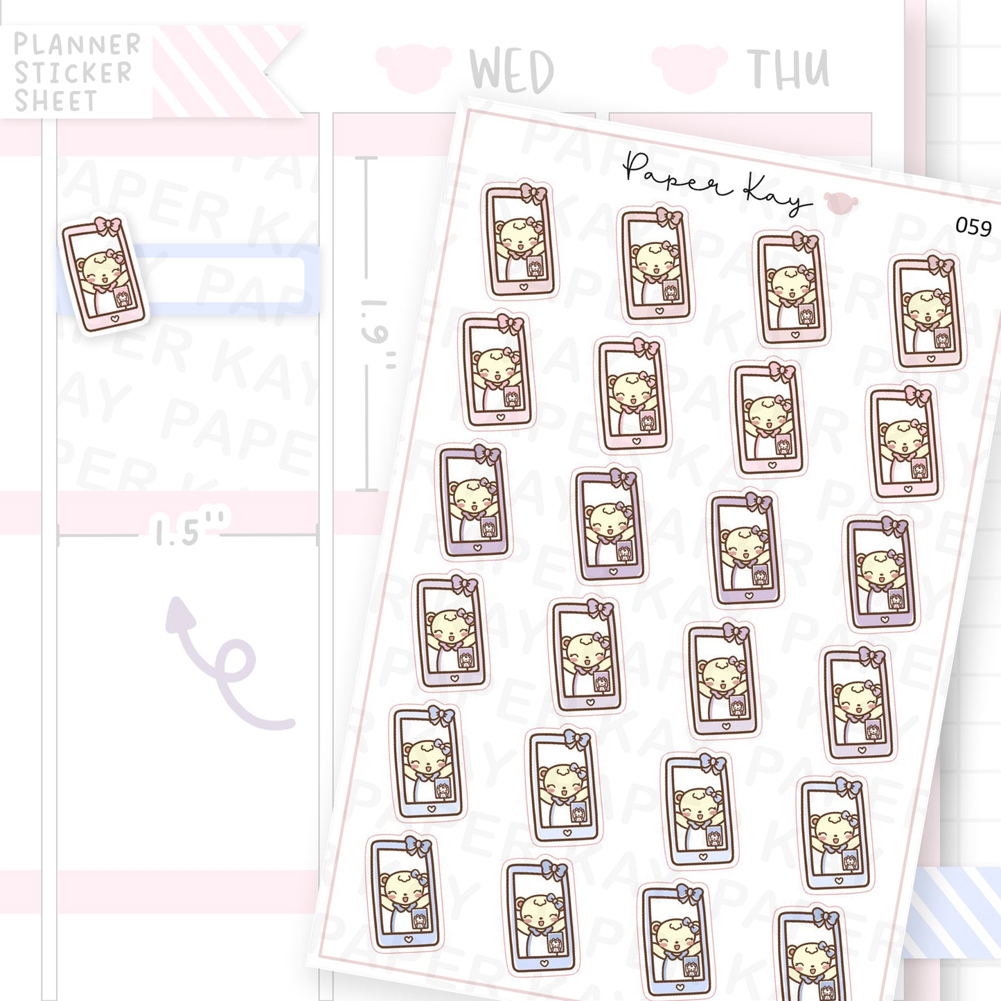 Phone / Video Call Sticker Sheet – Paper Kay