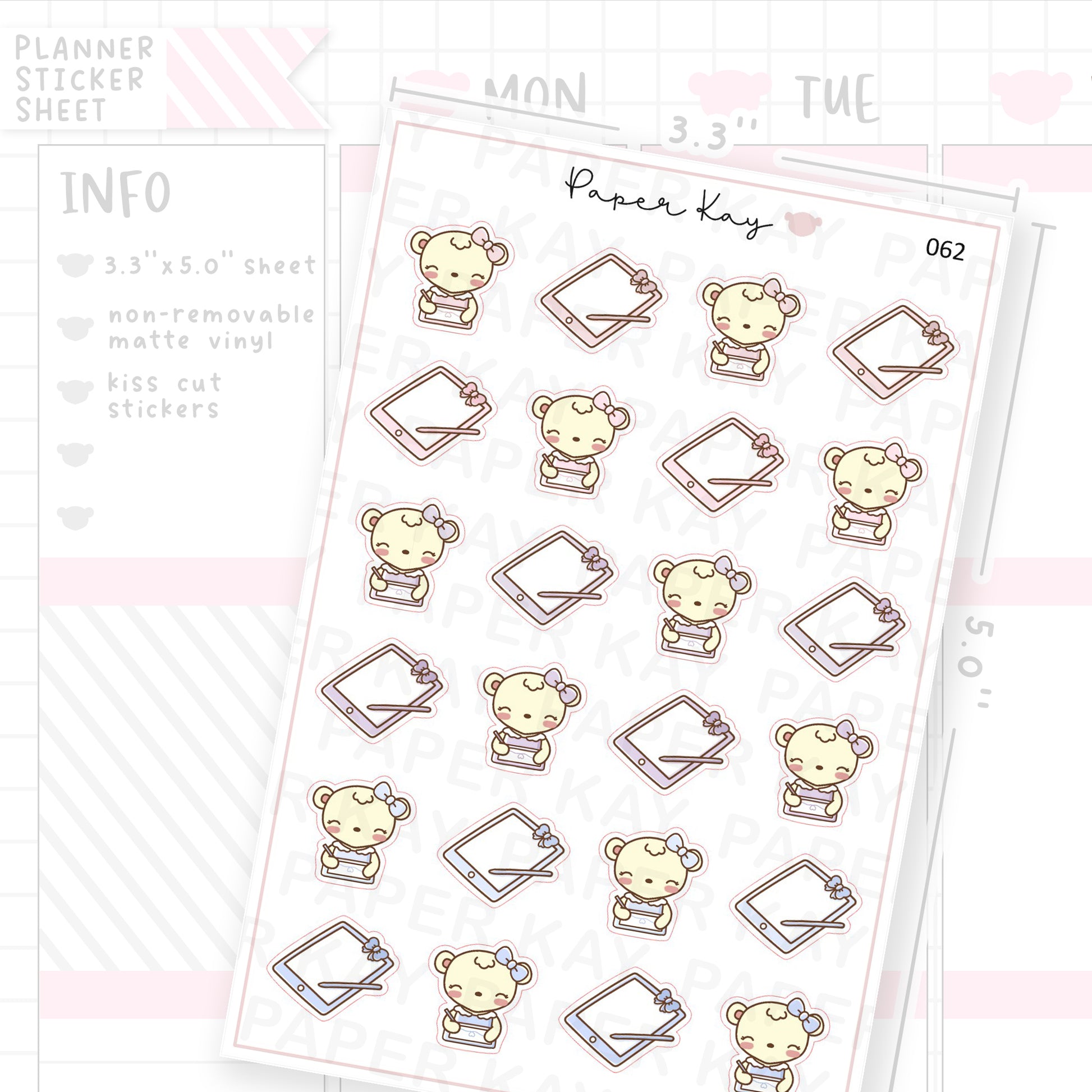 Tablet Drawing / Designing Sticker Sheet – Paper Kay