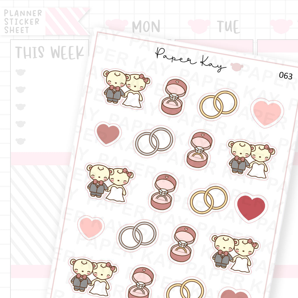 Wedding / Engagement Sticker Sheet