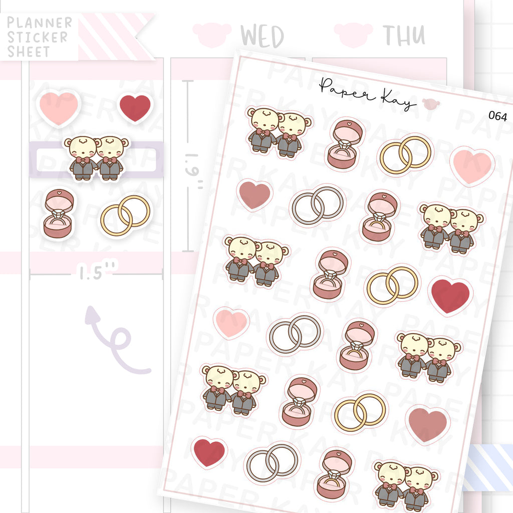 Wedding / Engagement Sticker Sheet