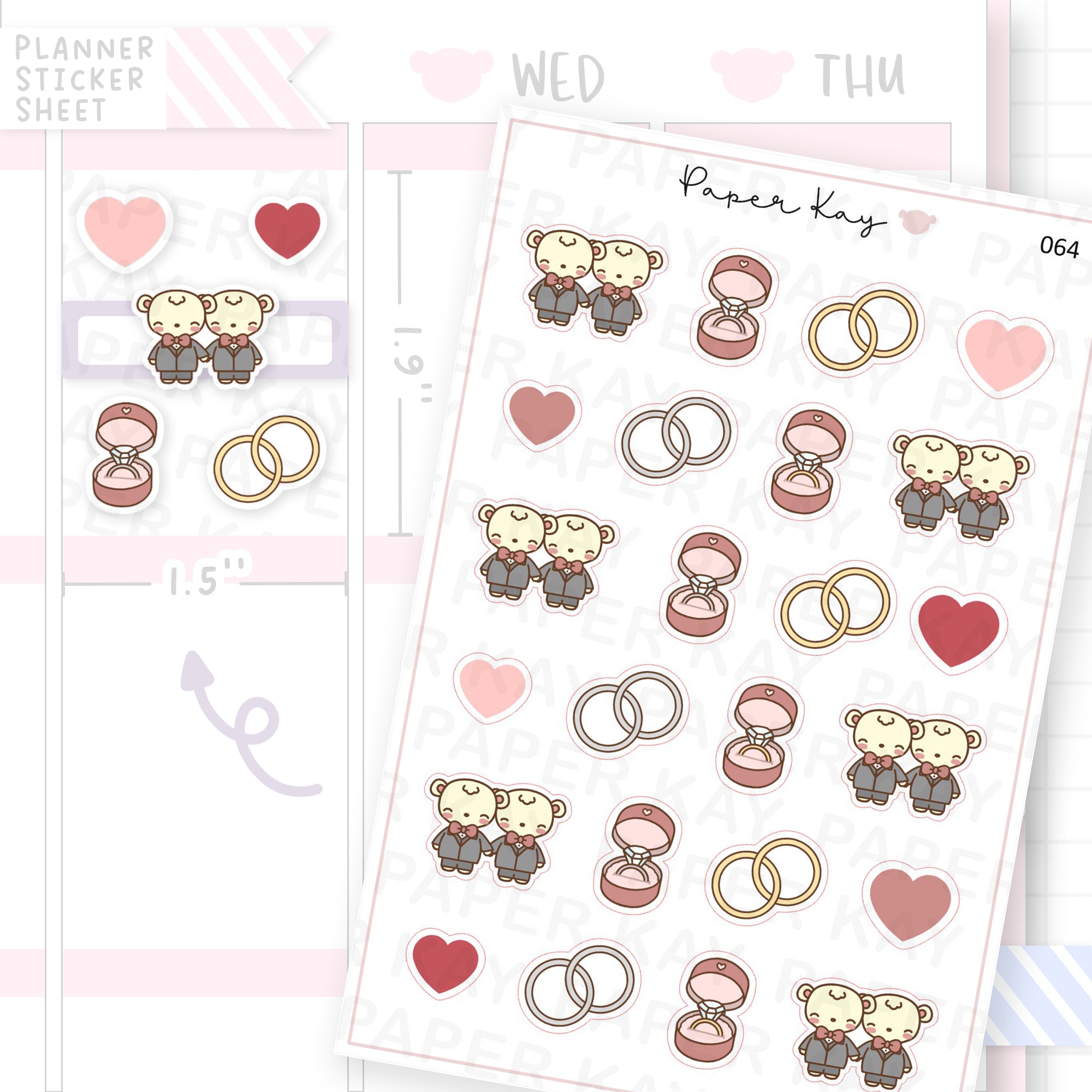 Wedding / Engagement Sticker Sheet