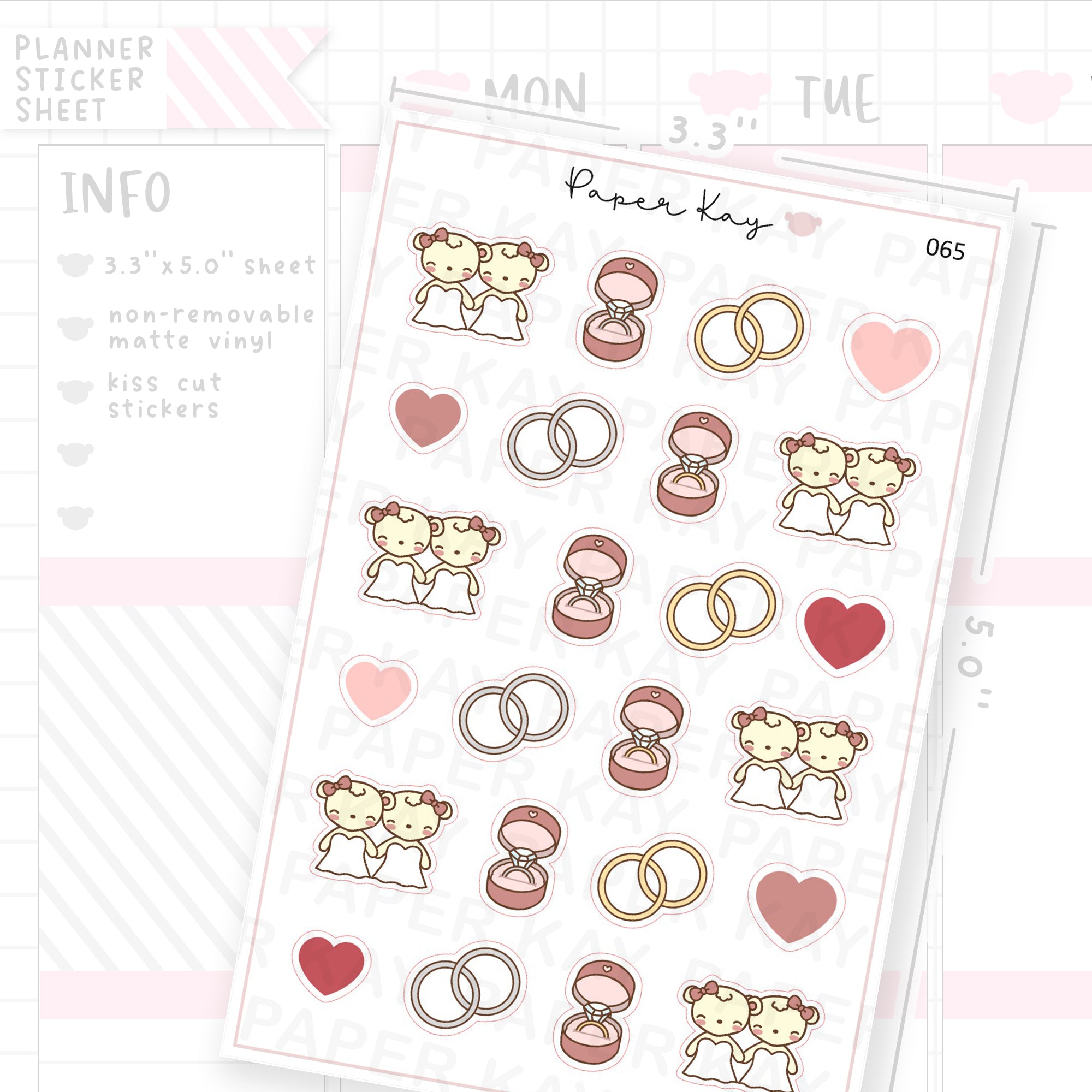 Wedding / Engagement Sticker Sheet