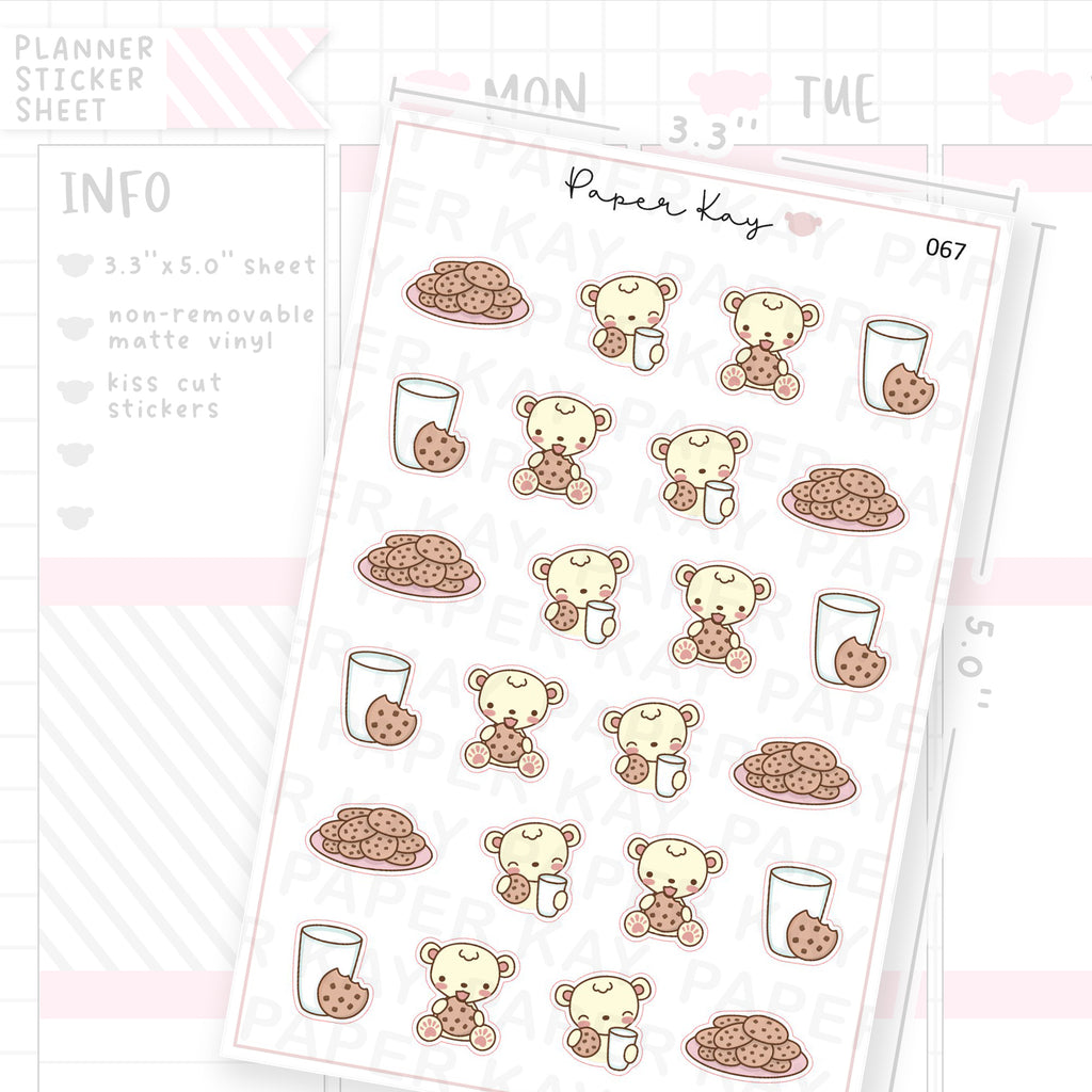 Milk and Cookies Sticker Sheet