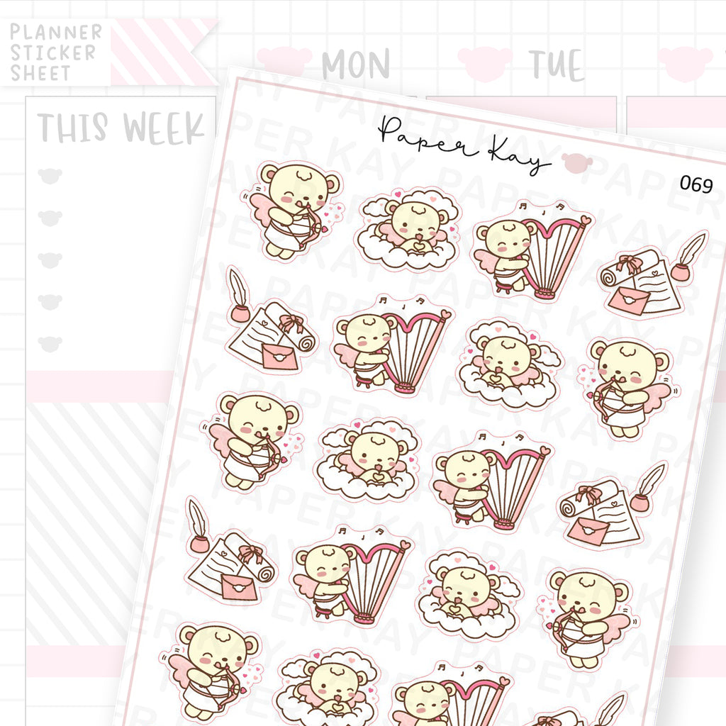 Cupid, Love Sticker Sheet