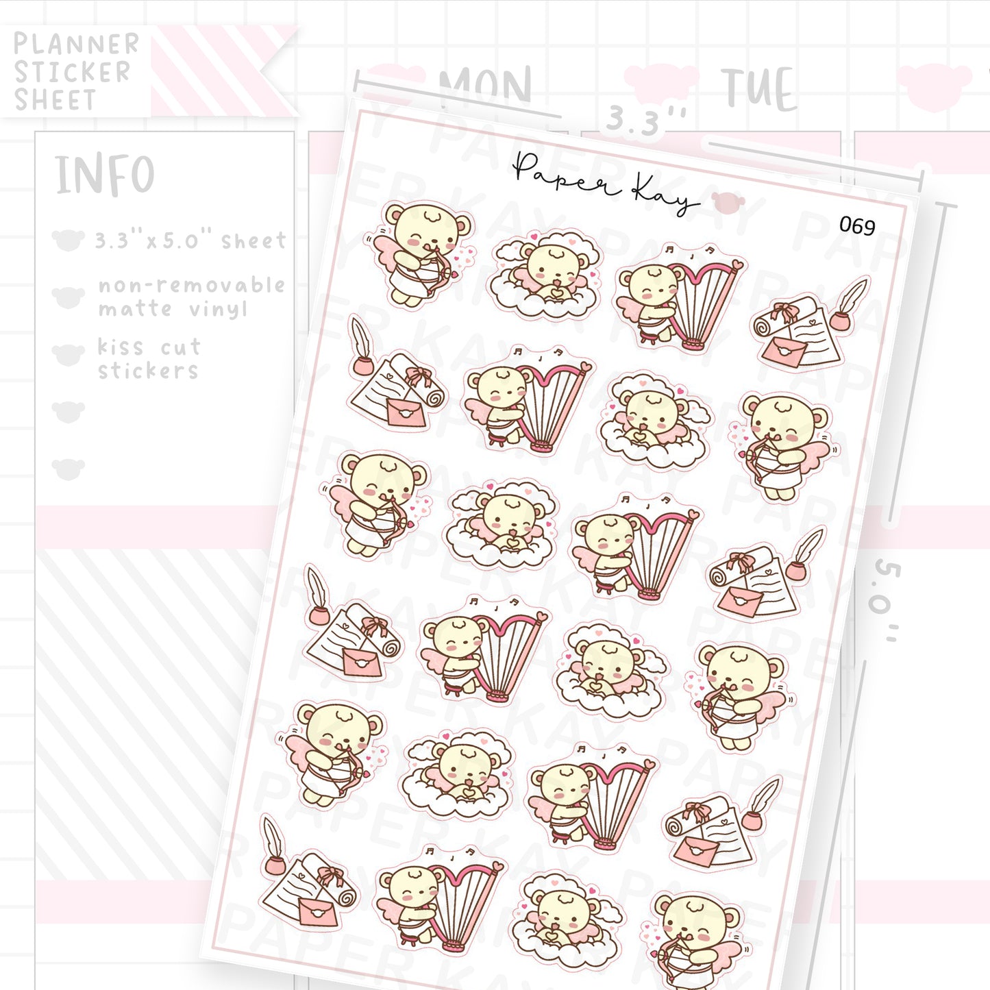 Cupid, Love Sticker Sheet