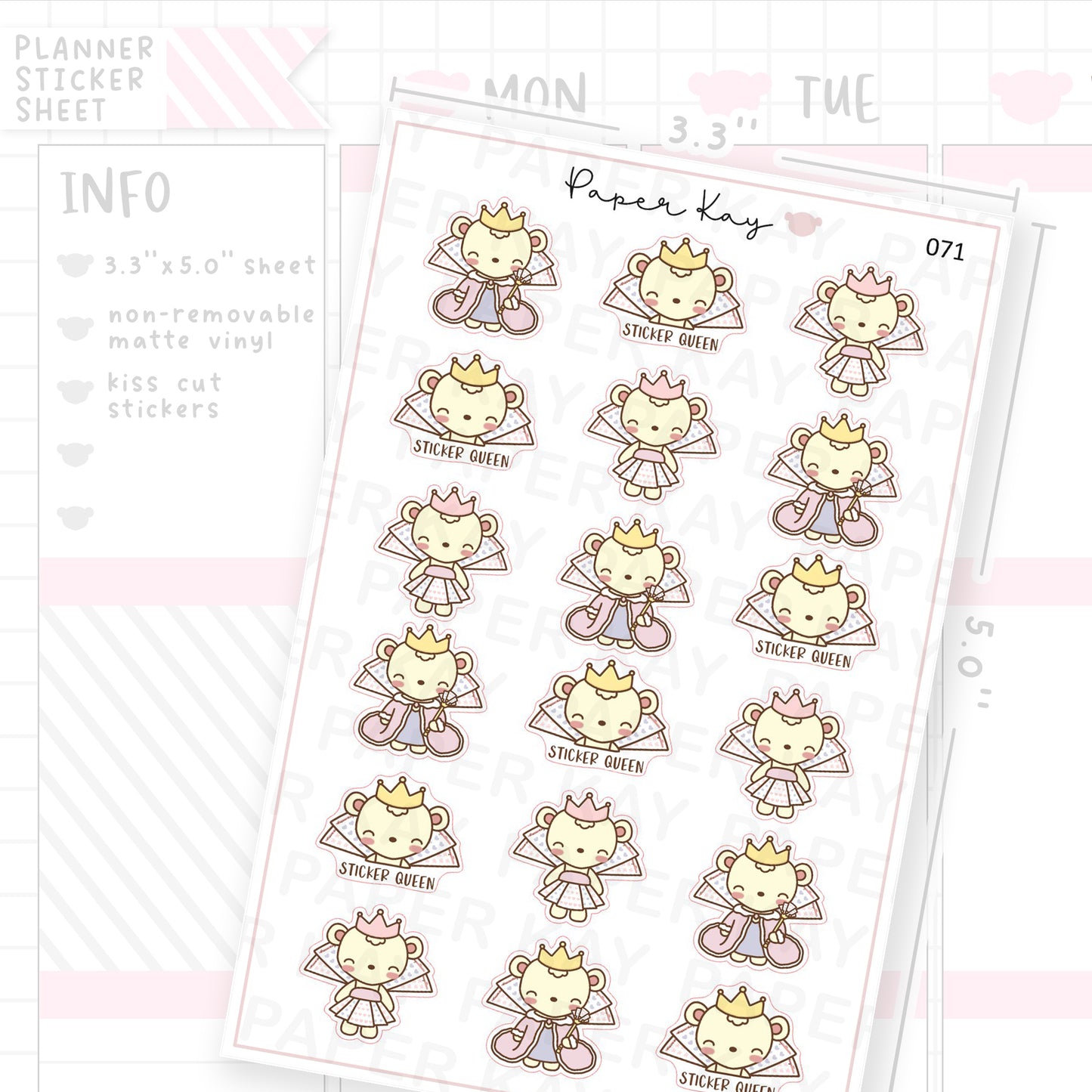 Sticker Queen Sticker Sheet – Paper Kay