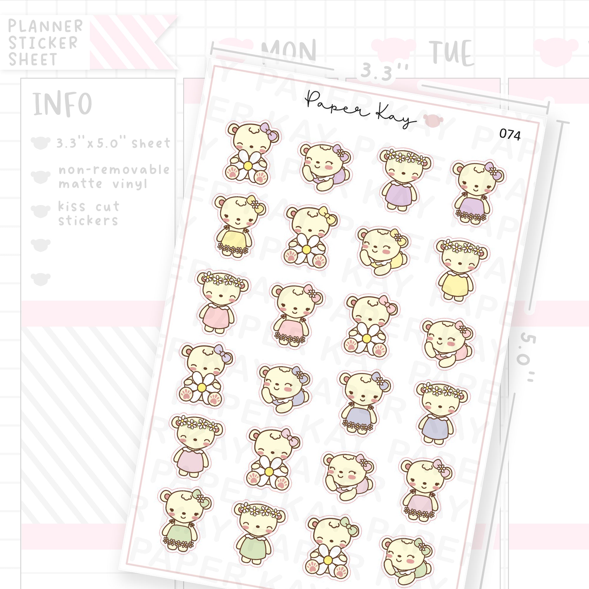 Spring Daisy Sticker Sheet