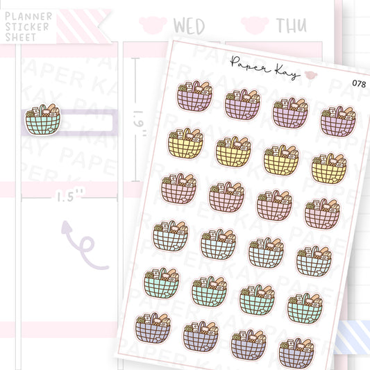 Food Shop / Grocery Shopping Sticker Sheet